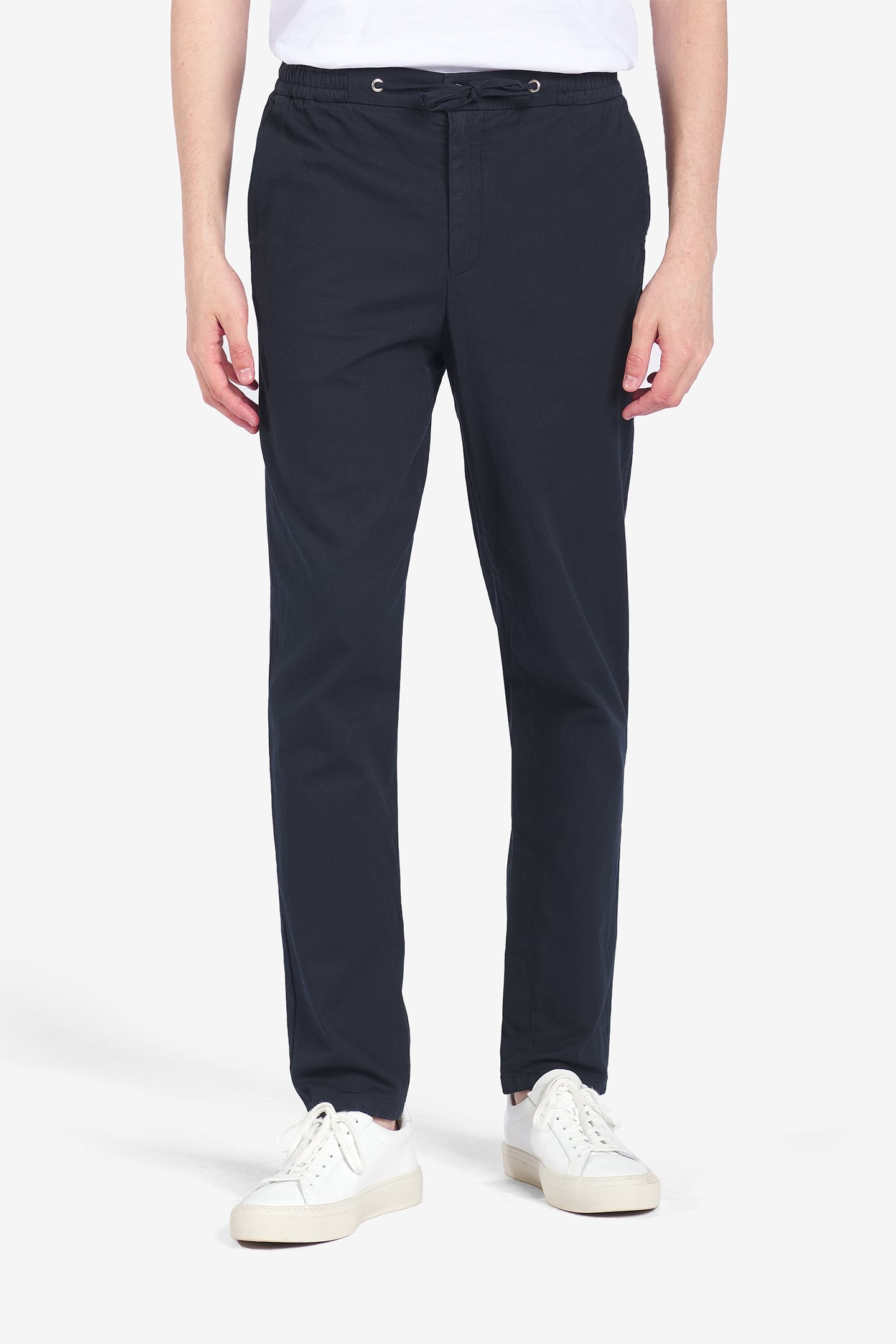 MONTREAL COTTON-LINEN STRETCH NAVY 1