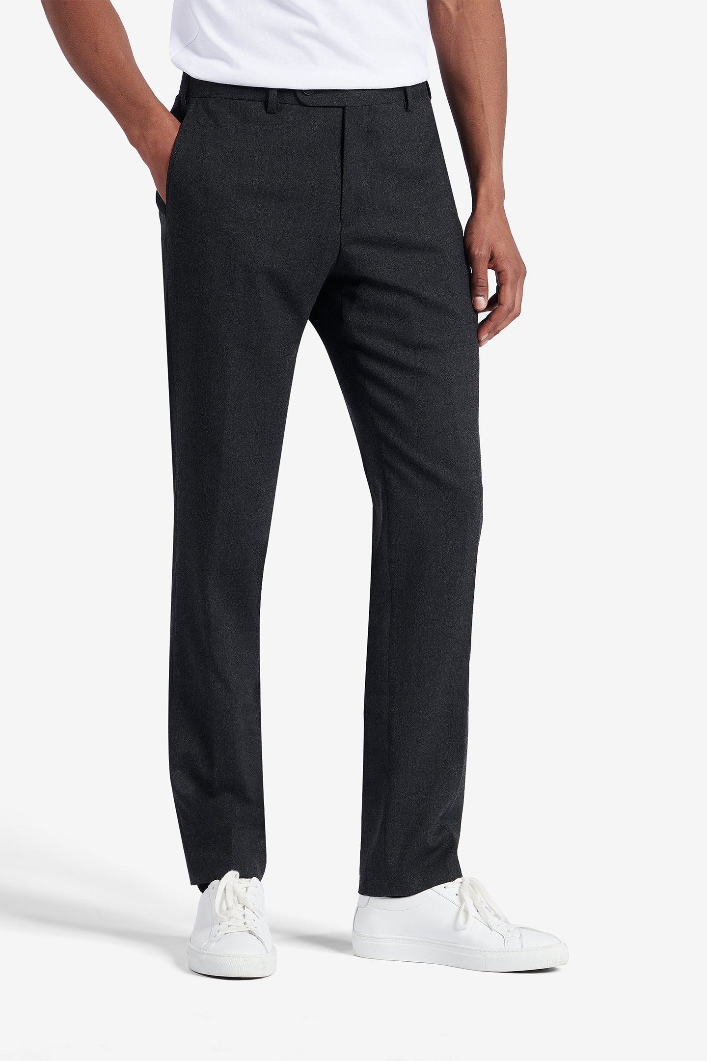 TORONTO WASHABLE FLANNEL WOOL-STRETCH DARK GREY 1