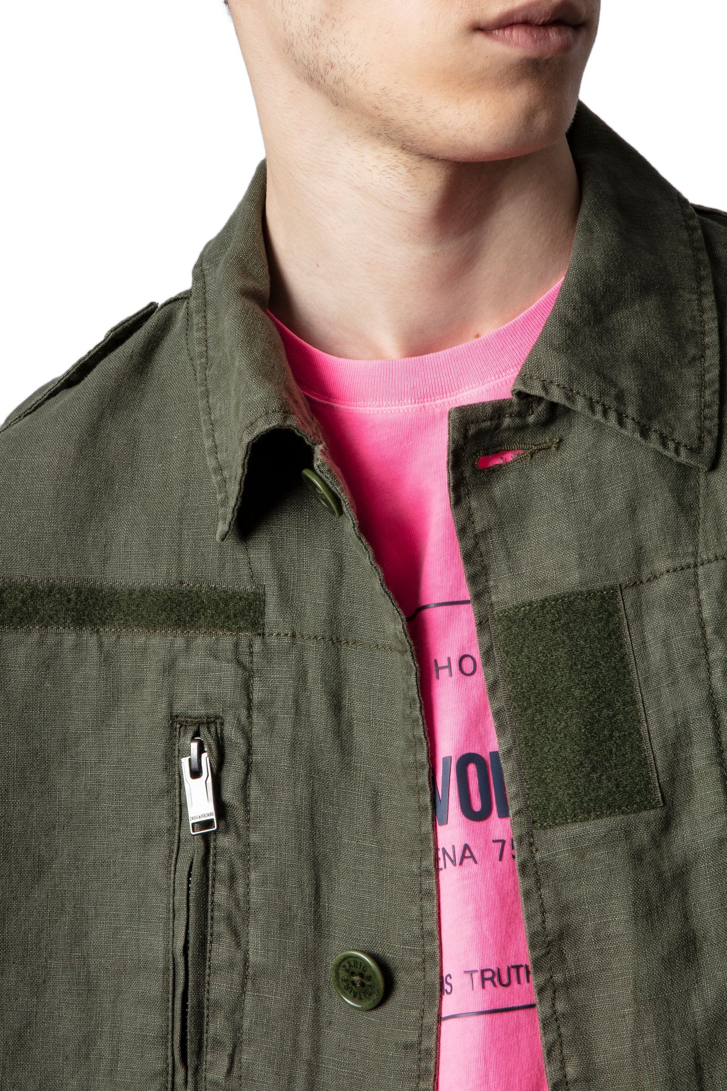 KIDO LINEN LAVE ARROW PARKA MILITAIRE 7