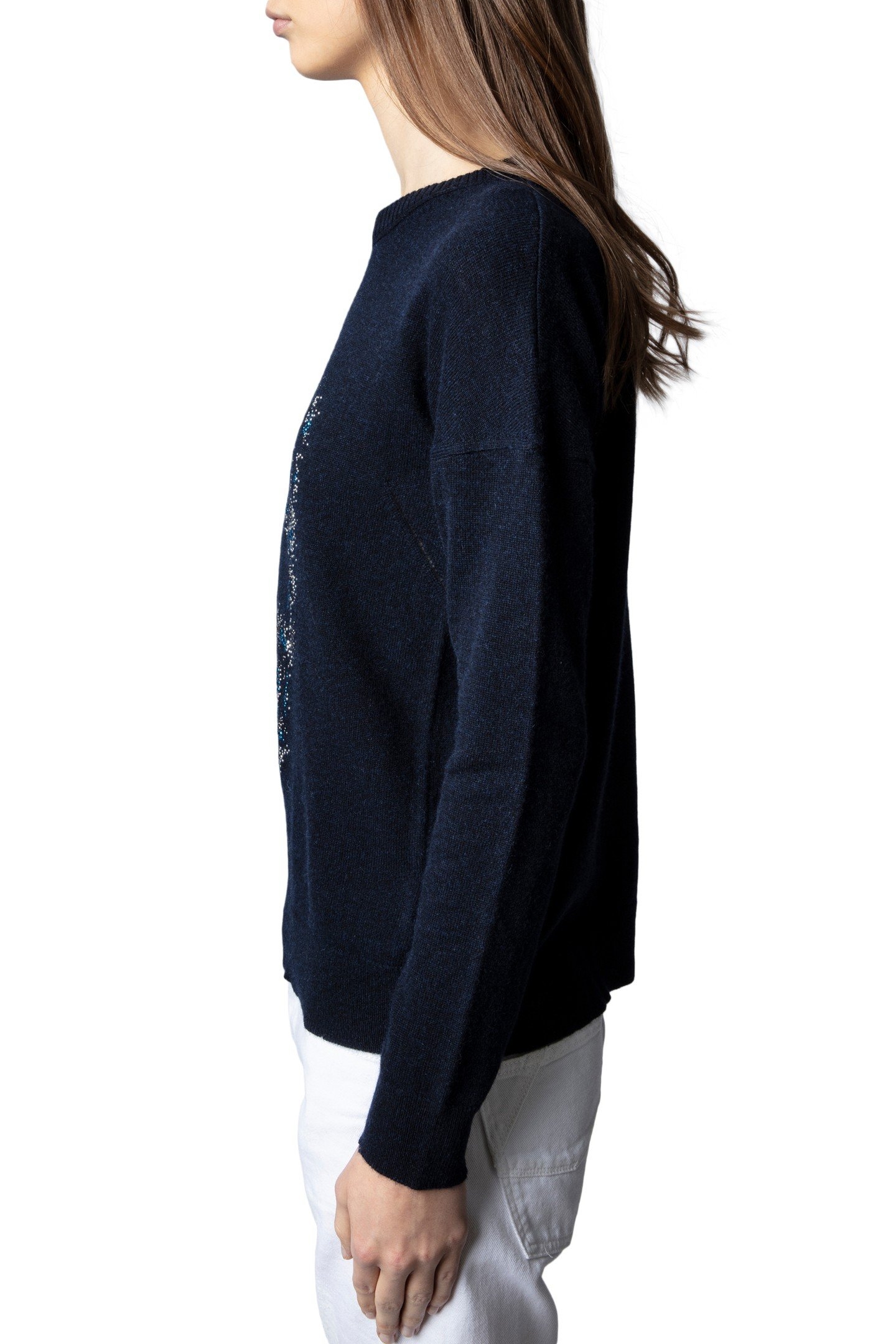 GABY MULTI SKULL STRASS SWEATER NAVY 3