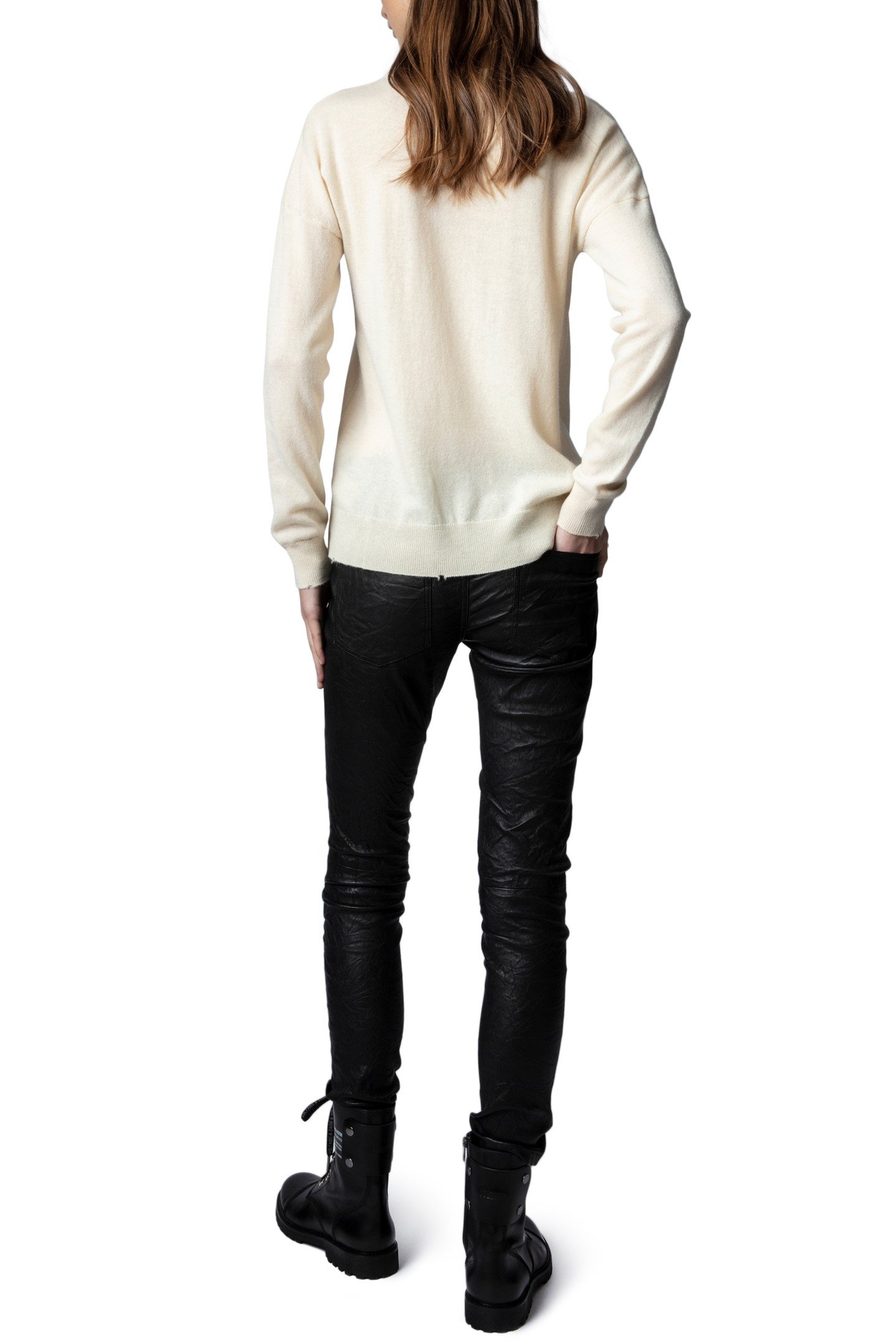 GABY MULTI SKULL STRASS SWEATER CREME 5