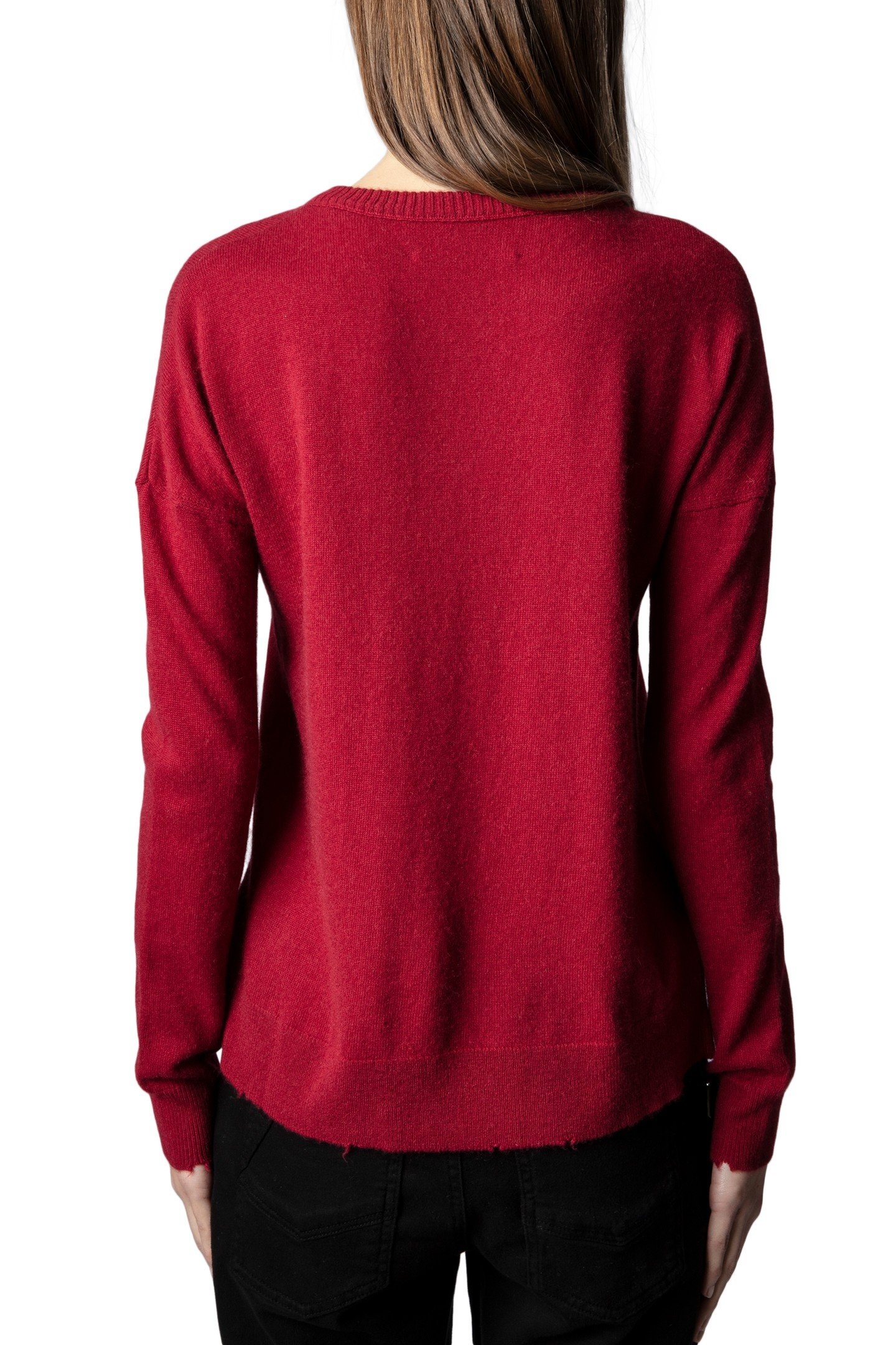 GABY MULTI SKULL STRASS SWEATER WINE 2