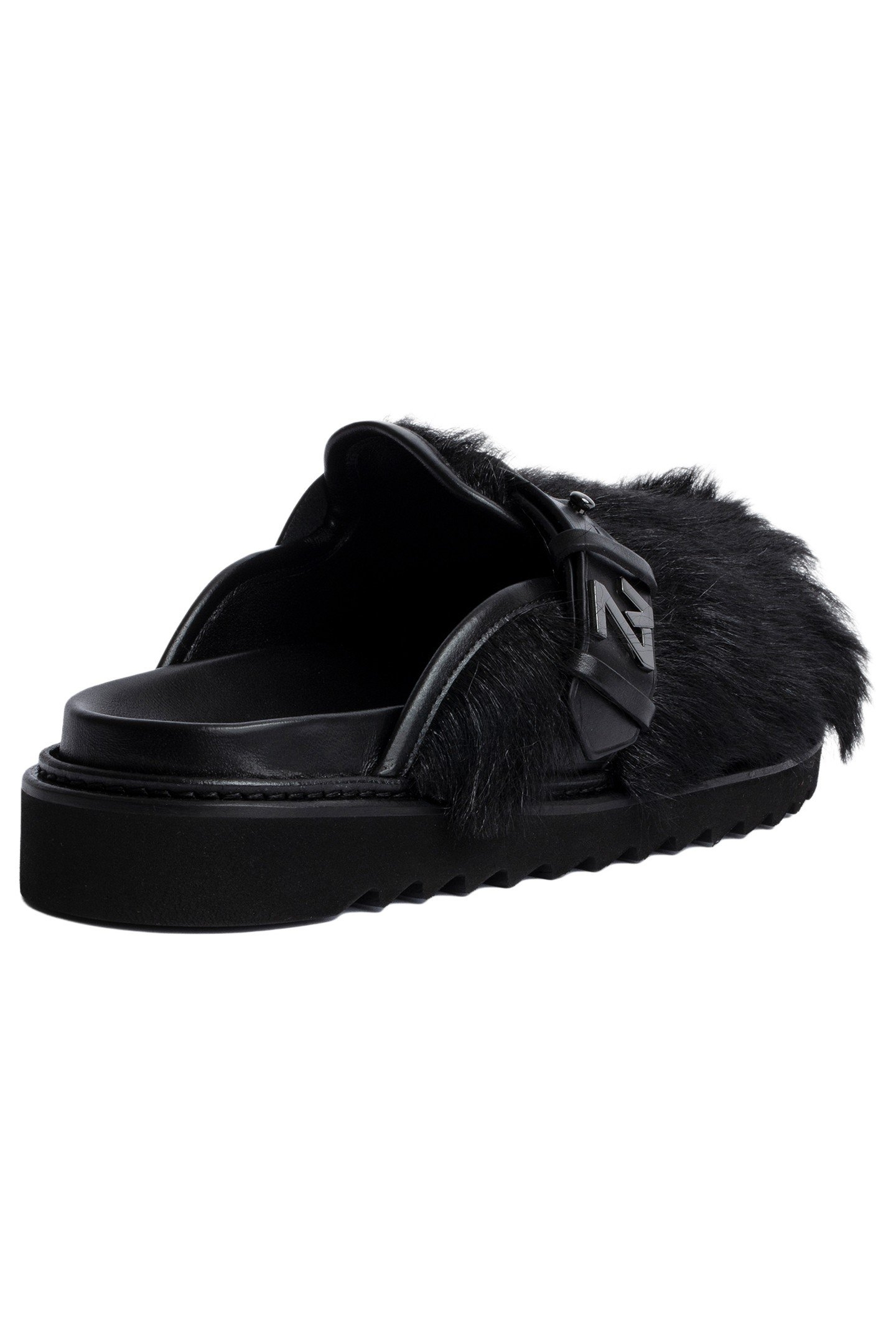 ALPHA MULE HAIRY LAMBSKIN NOIR 3