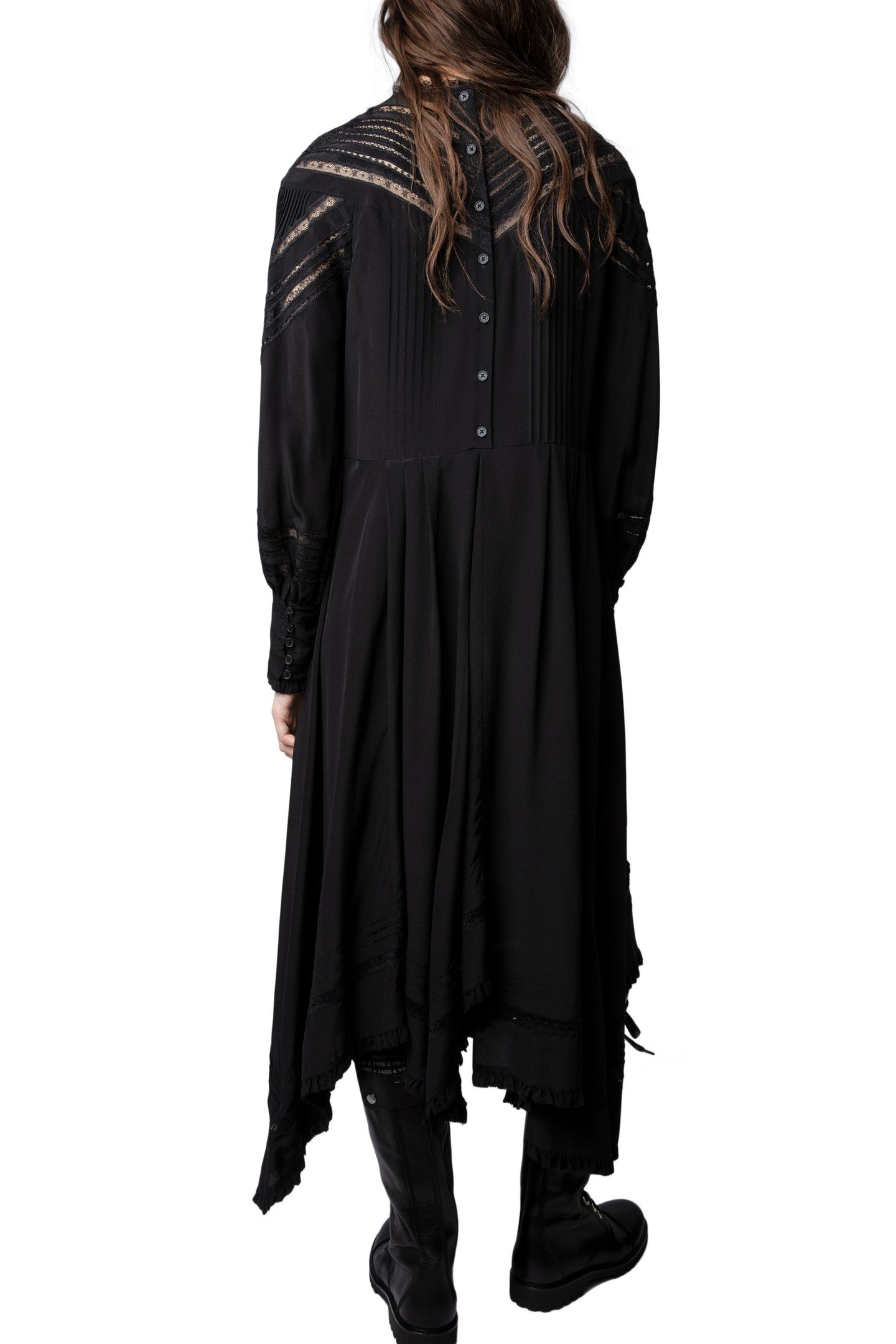 ROZYL SILK DRESS NOIR 6