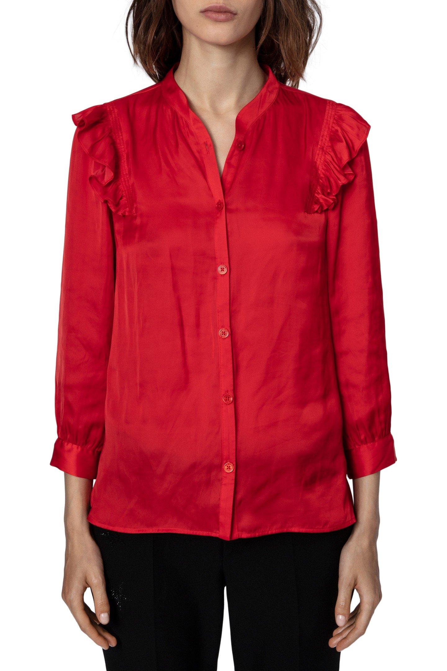 TYGG SATIN BLOUSE COQUELICOT 1