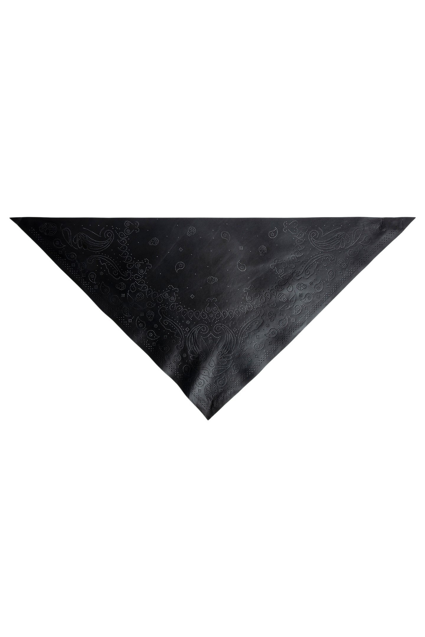 BANDY TRIANGLE LEATHER SCARF NOIR 2
