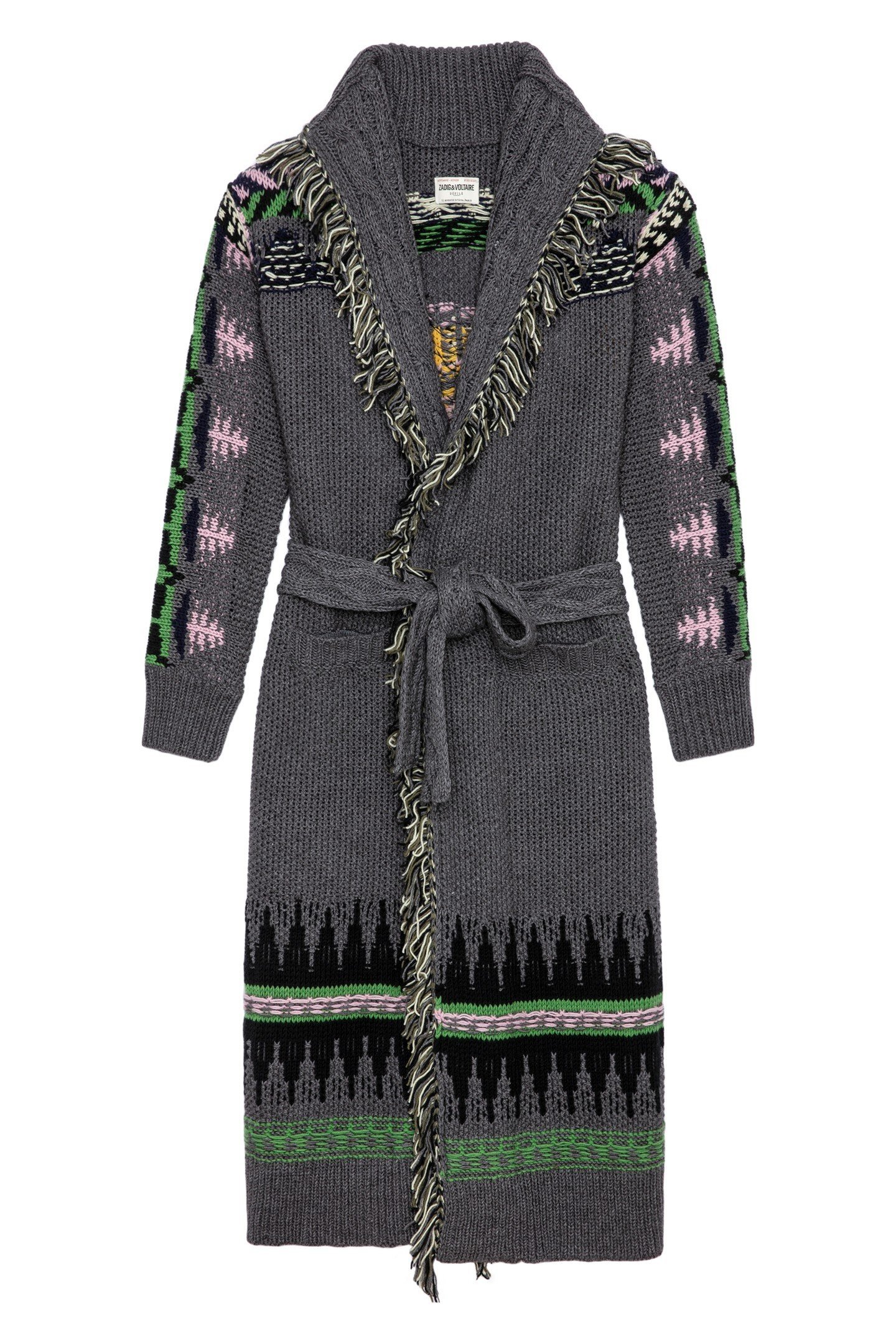 ELLINA WOOL KNIT COAT ANTHRACITE 4