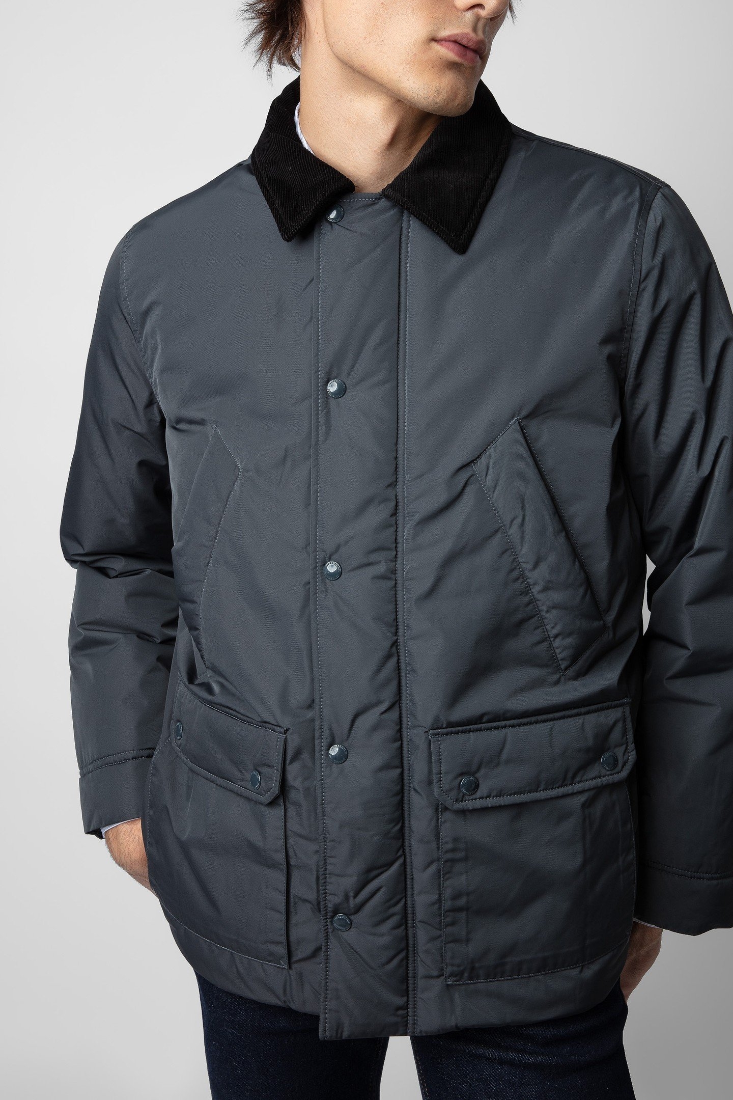 BERTIE NYLON TWILL PADDED JACKET ANTHRACITE 1