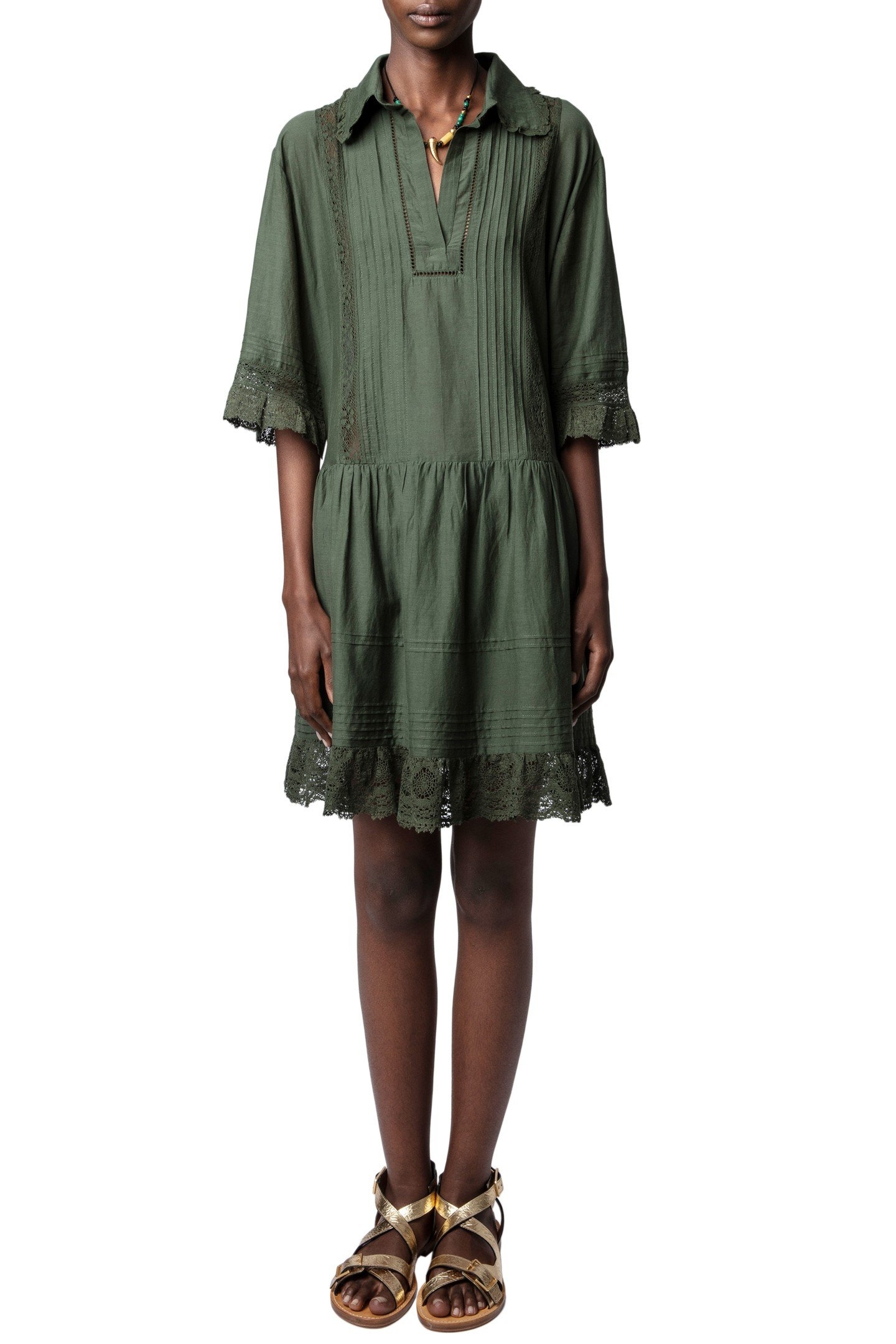 ROSEA TOMBOY DRESS KAKI 1