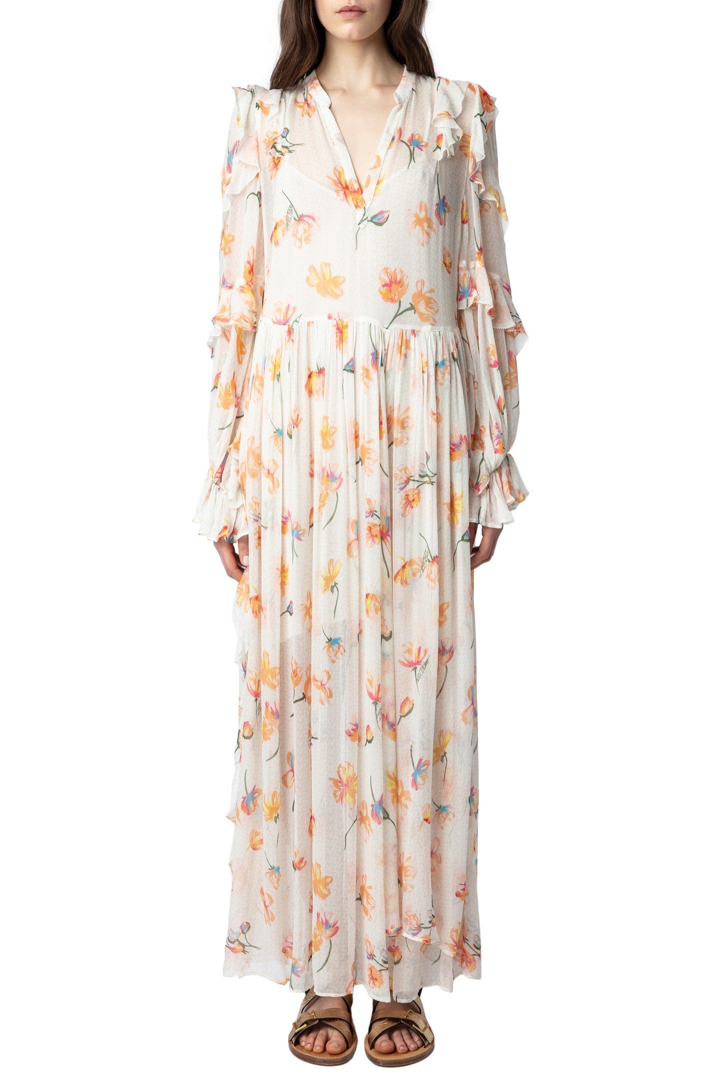 RICINY MOUSSELINE COURTNEY DRESS MASTIC 1