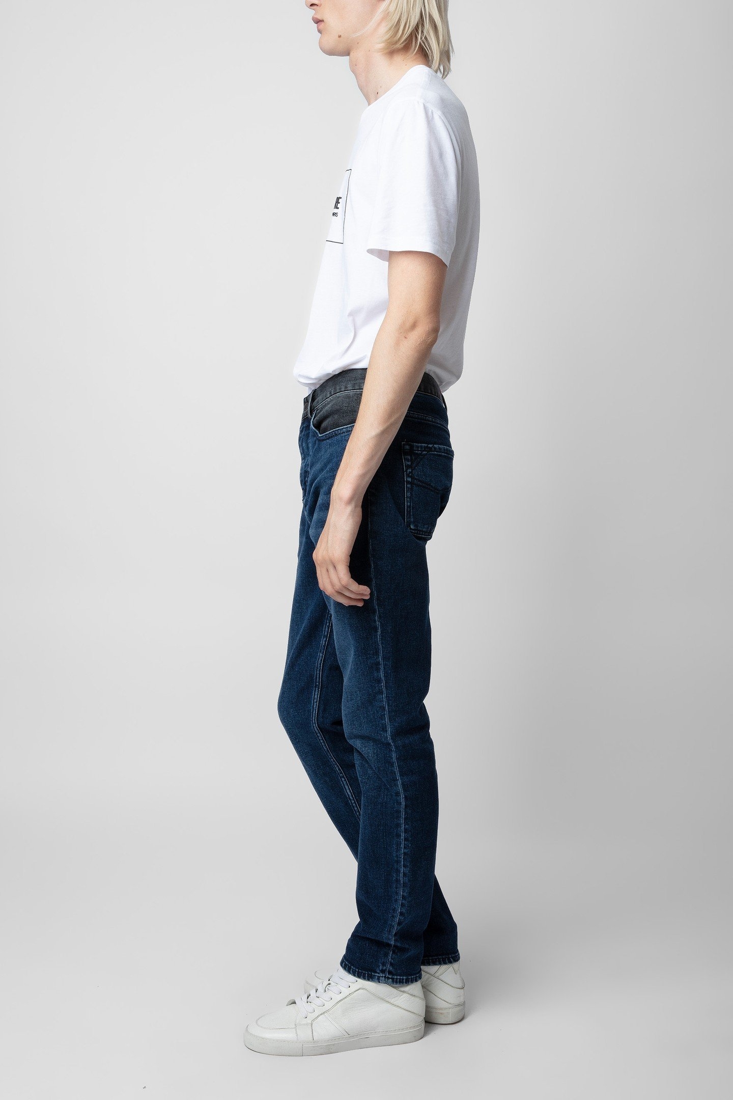 UNISEX STEEVE DENIM ECO BIKER PATCH MEDIUM BLUE 3