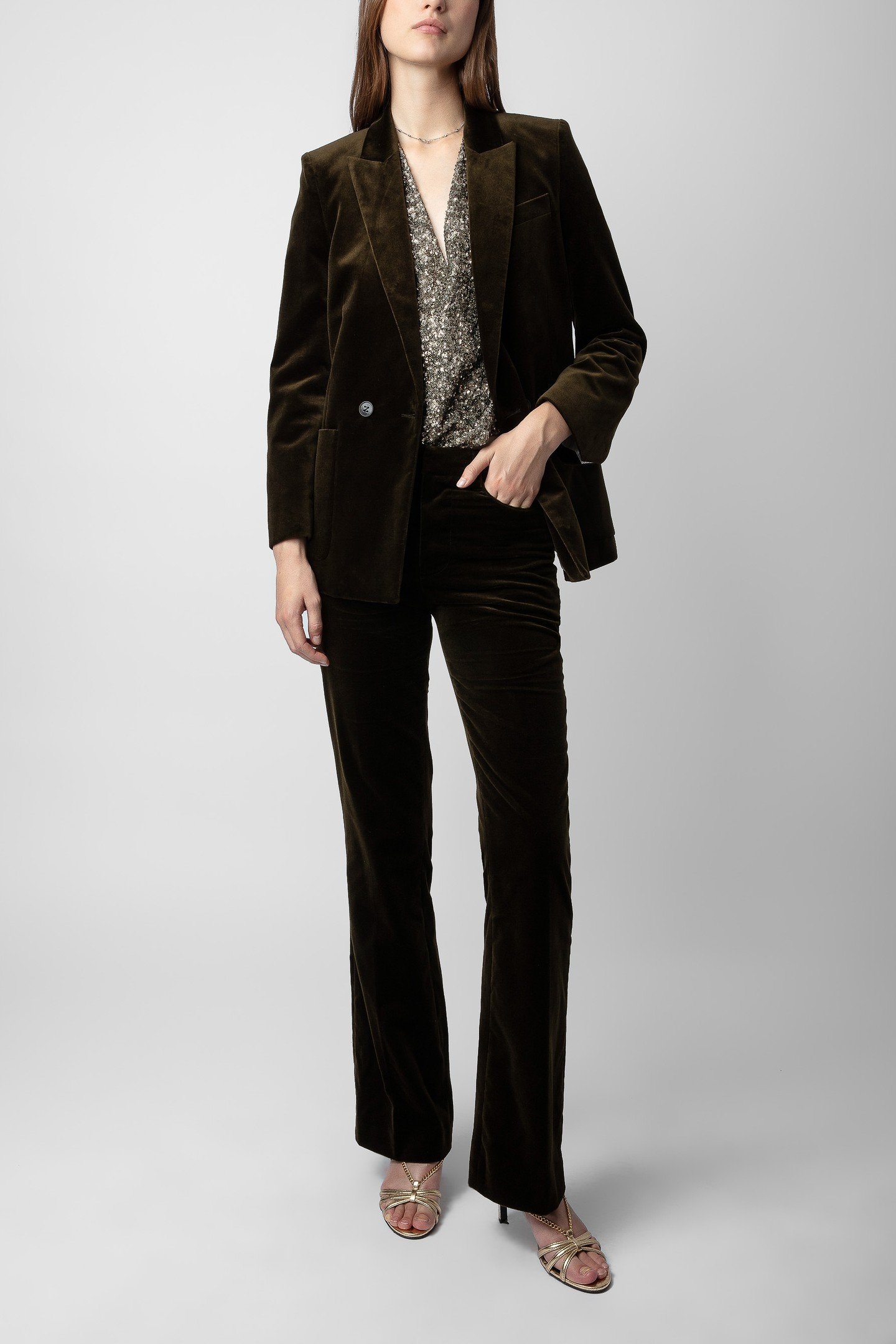 PISTOL VELVET PANTS KAKI 1