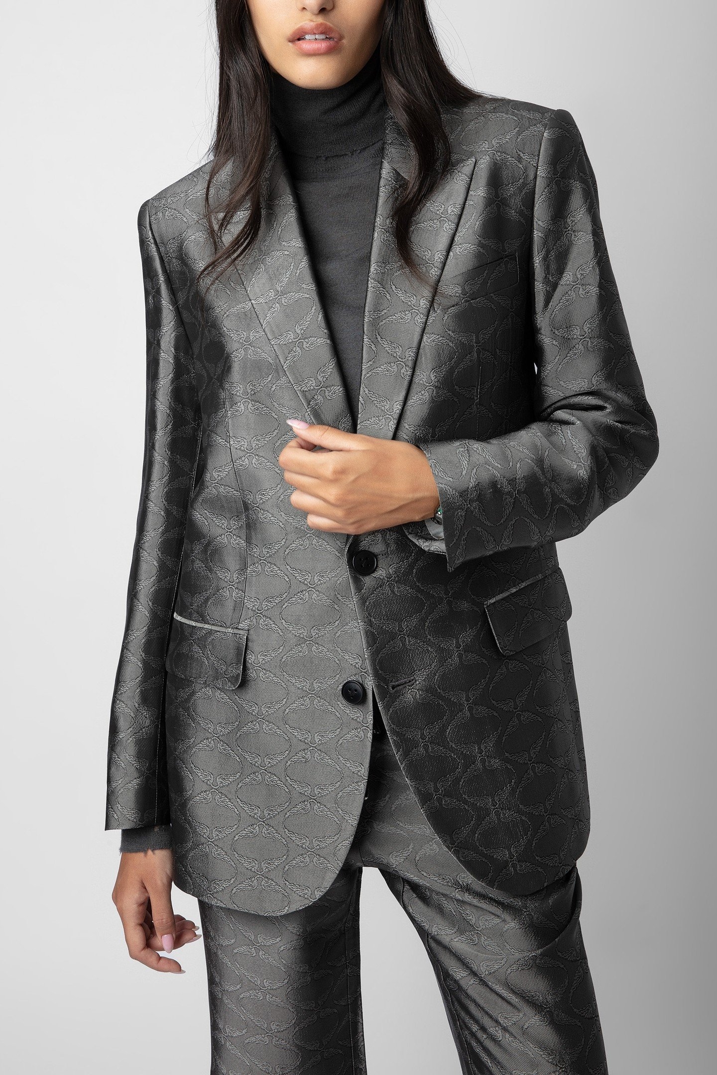 VEGY JACQUARD WINGS BLAZER ANTHRACITE 1