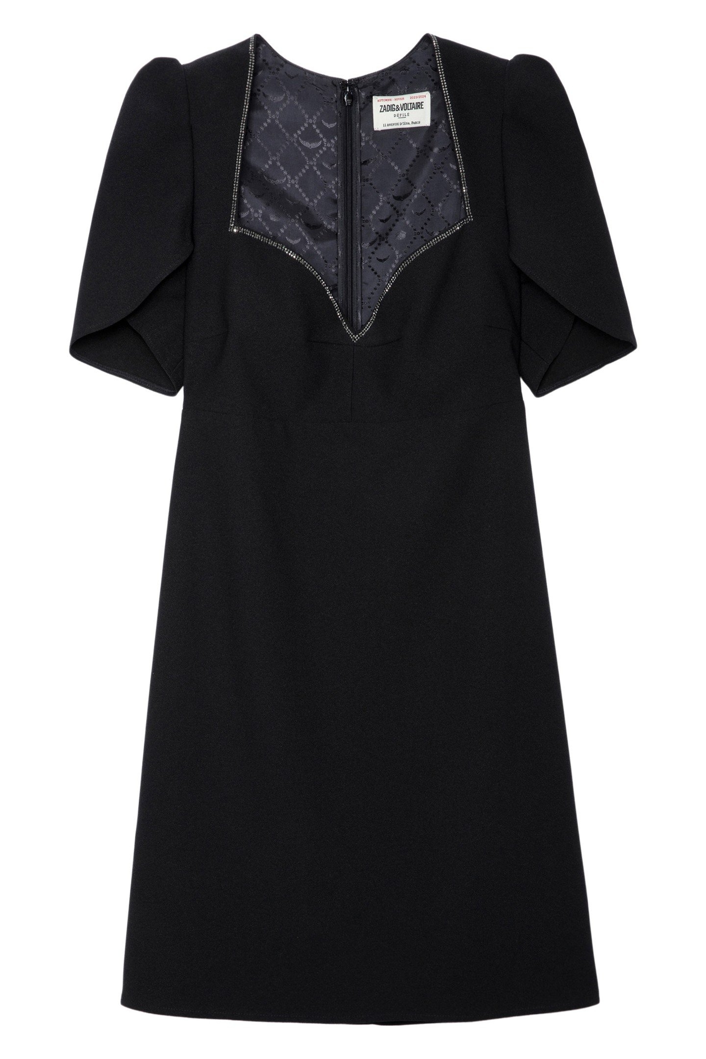 ROXELLE CREPE STRASS DRESS NOIR 5