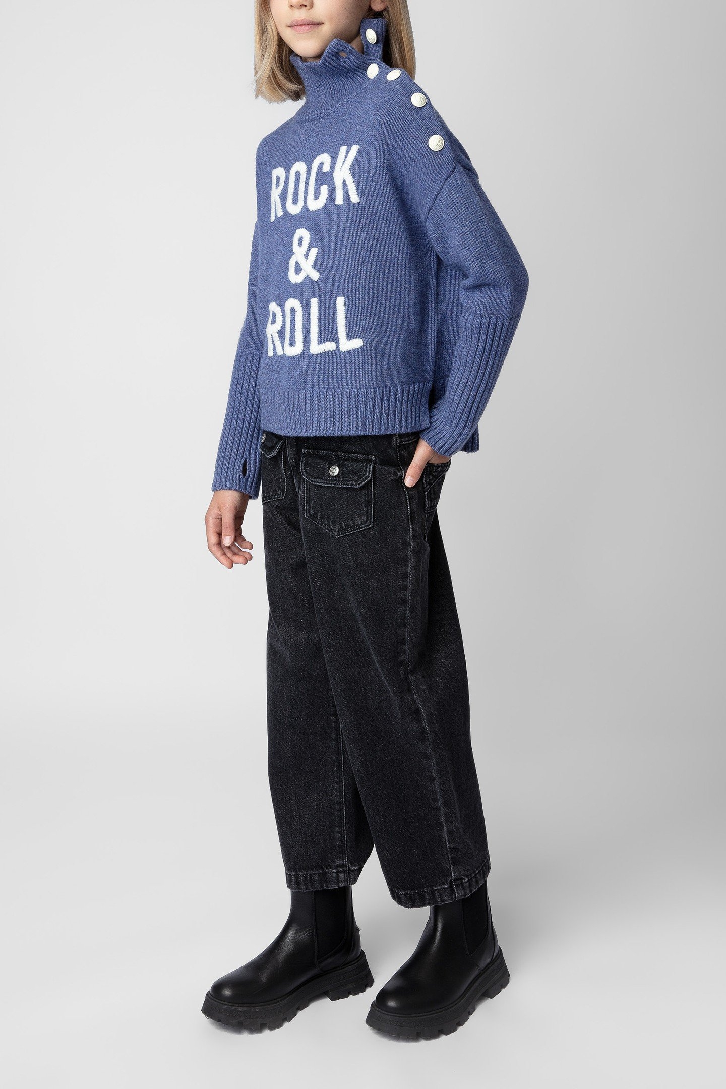 ALMA GIRLS SWEATER VIOLET 4