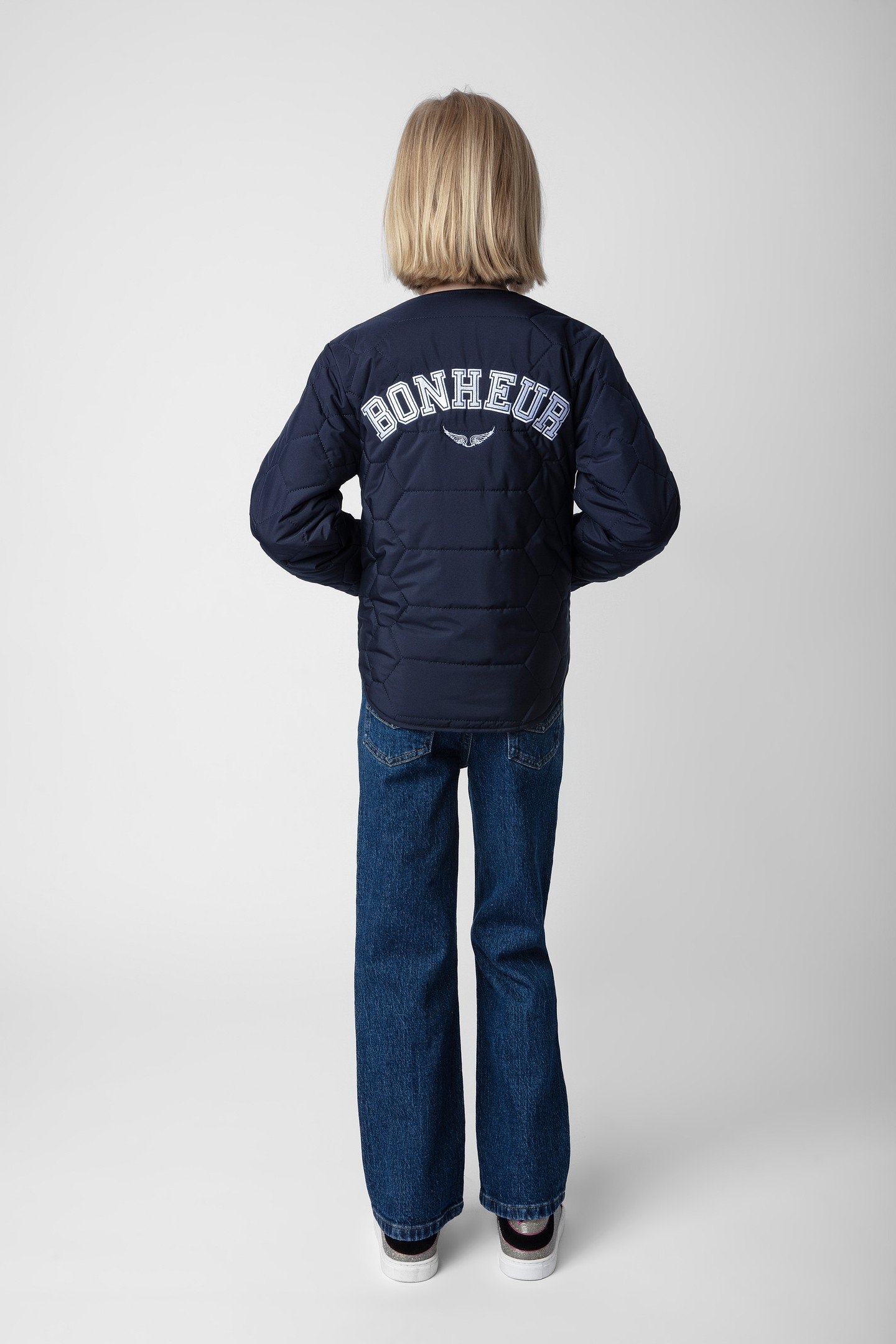 CLIDE GIRLS JACKET DARK BLUE 2