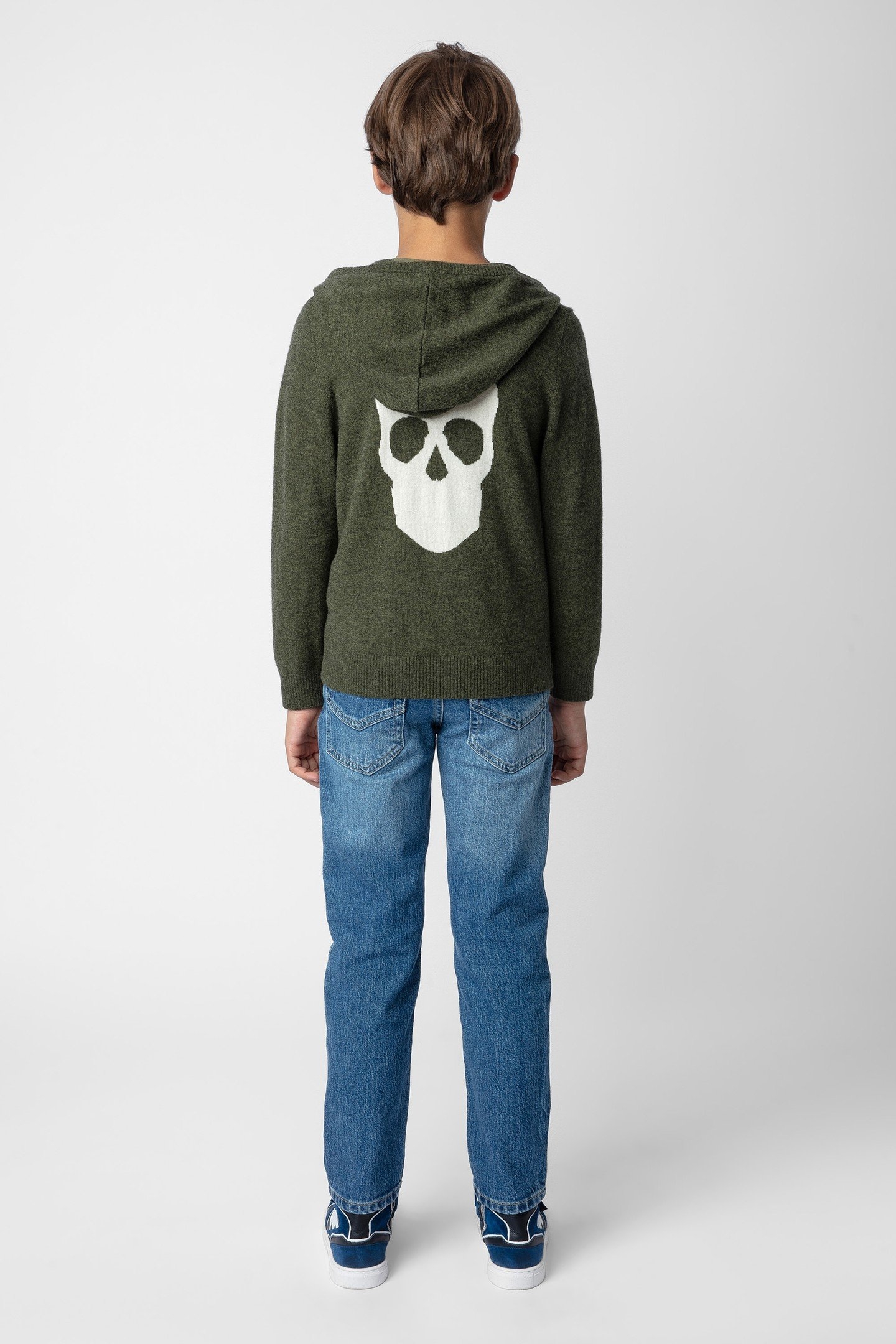 CLASH ZIPPER BOYS CARDIGAN KAKI 3