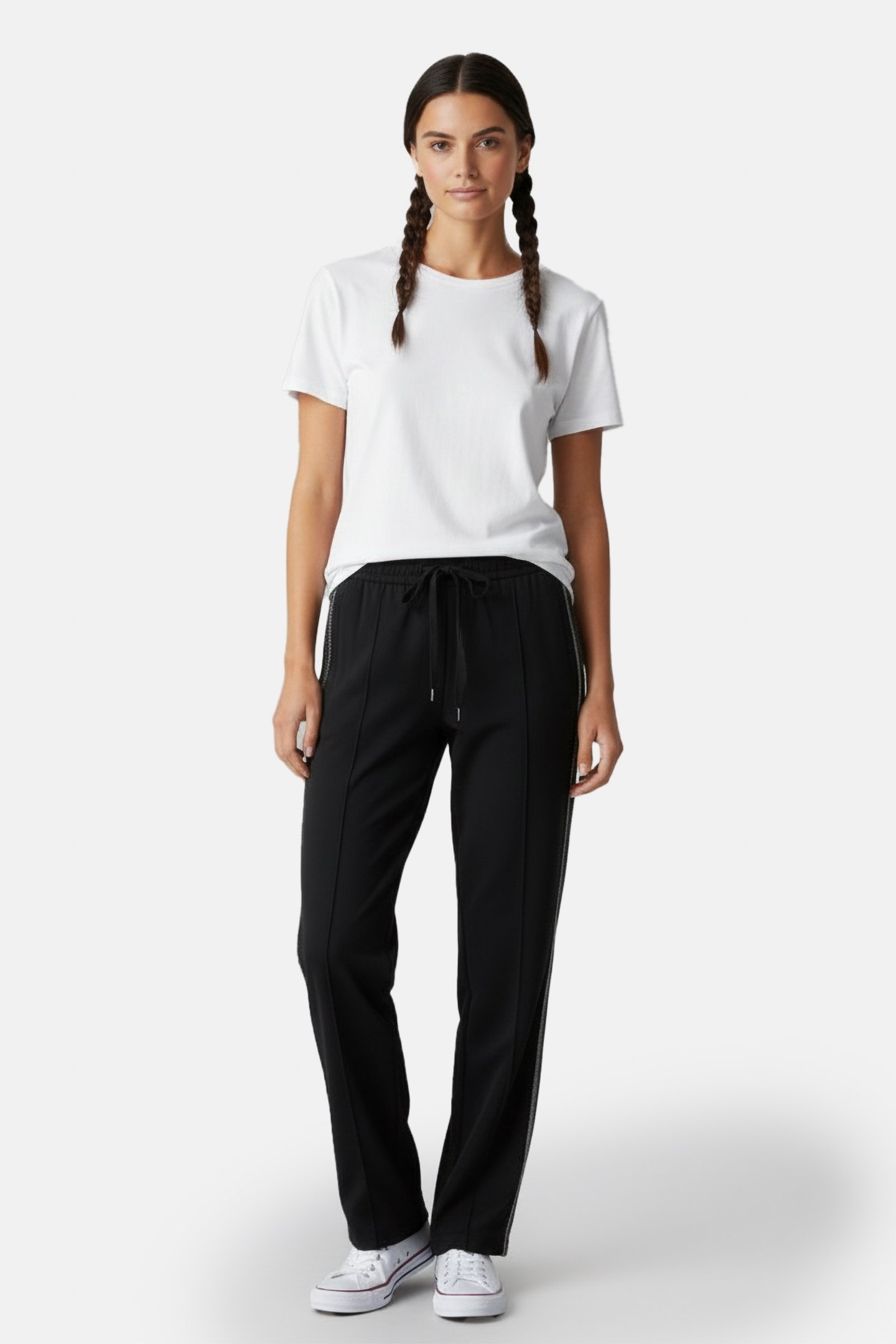 POMY CREPE VE PANTS BLACK 1