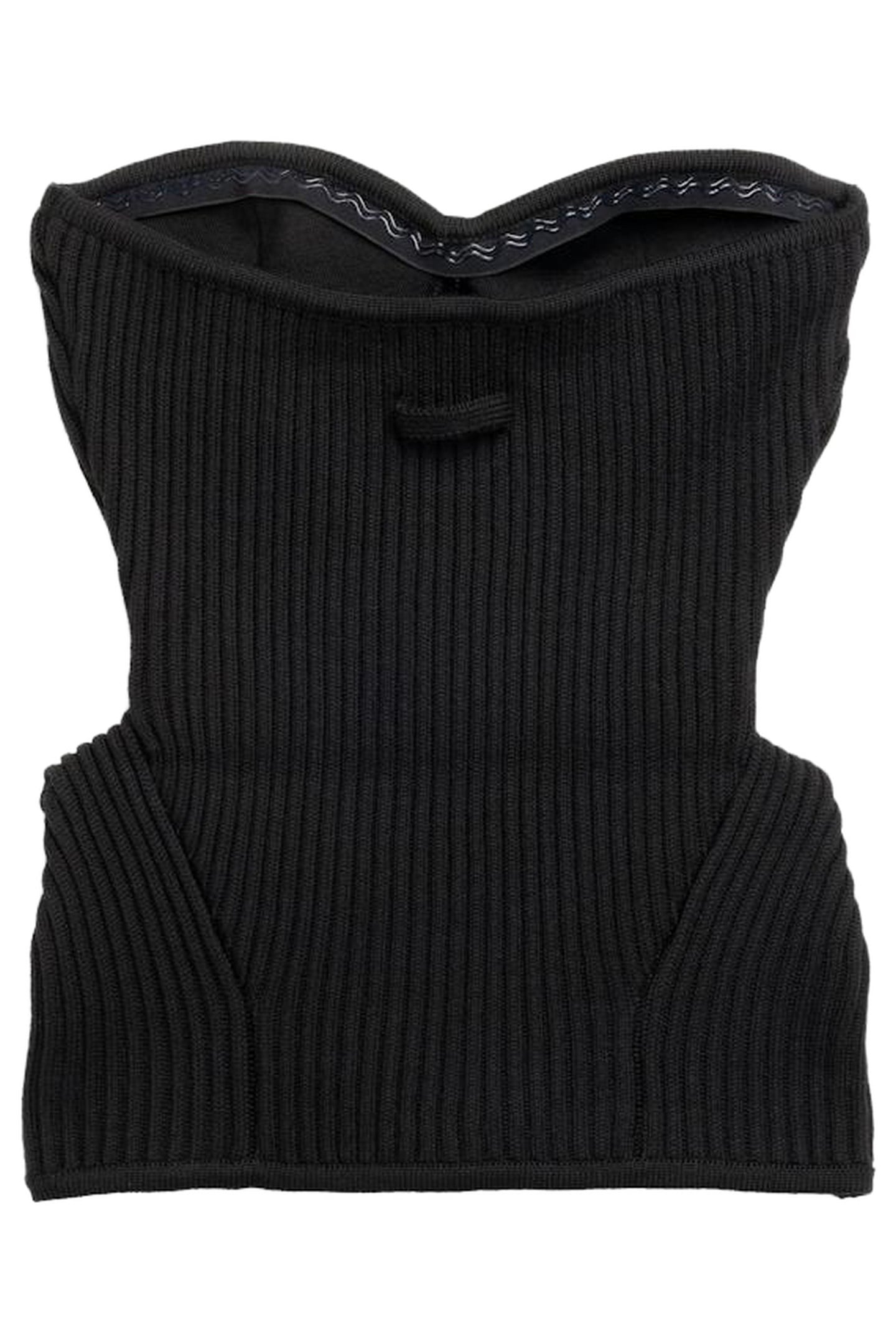 JEAN PAUL GAULTIER – RIBBED WOOL CORSET BLACK 2
