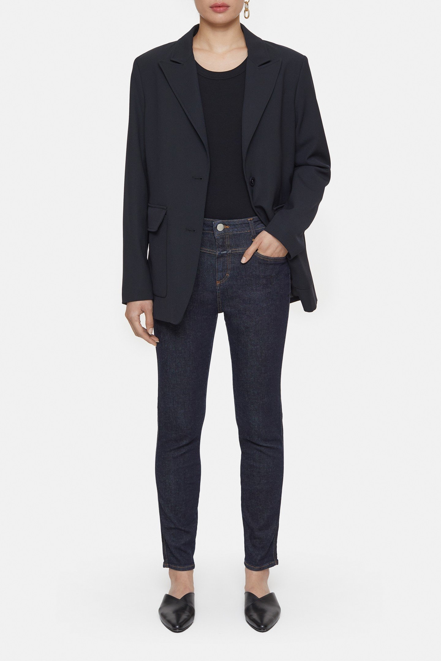 SKINNY PUSHER JEANS DARK BLUE 2