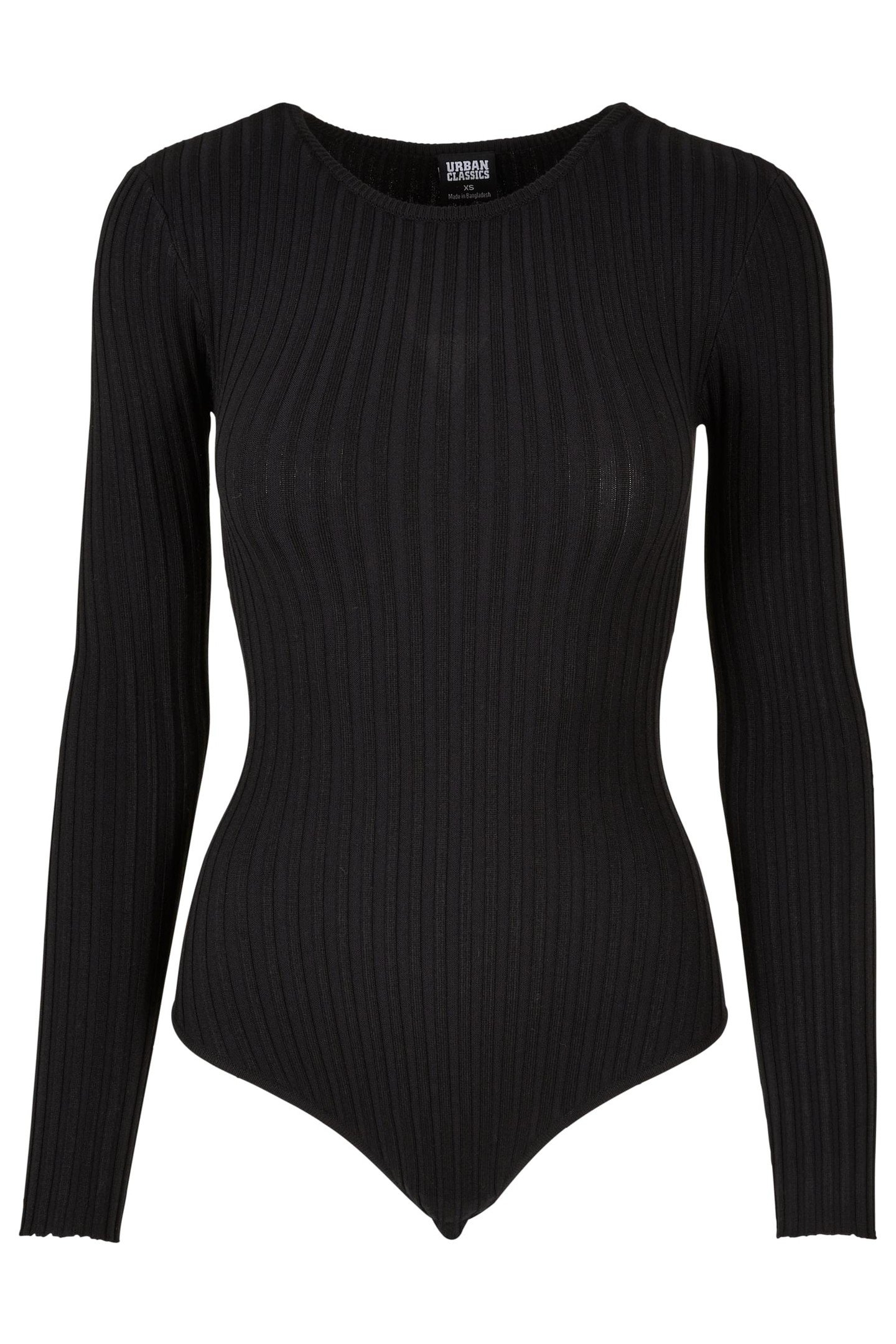 RIB KNIT LONGSLEEVE BODY BLACK 1
