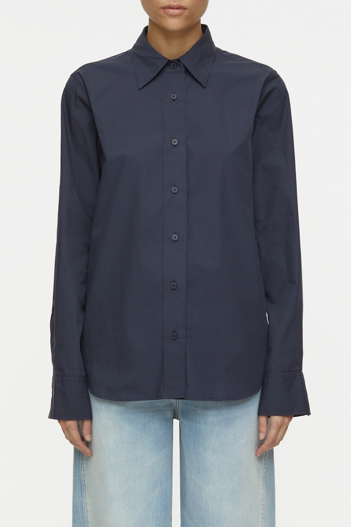 STRAIGHT FITTED SHIRT & BLOUSES DARK NIGHT 1