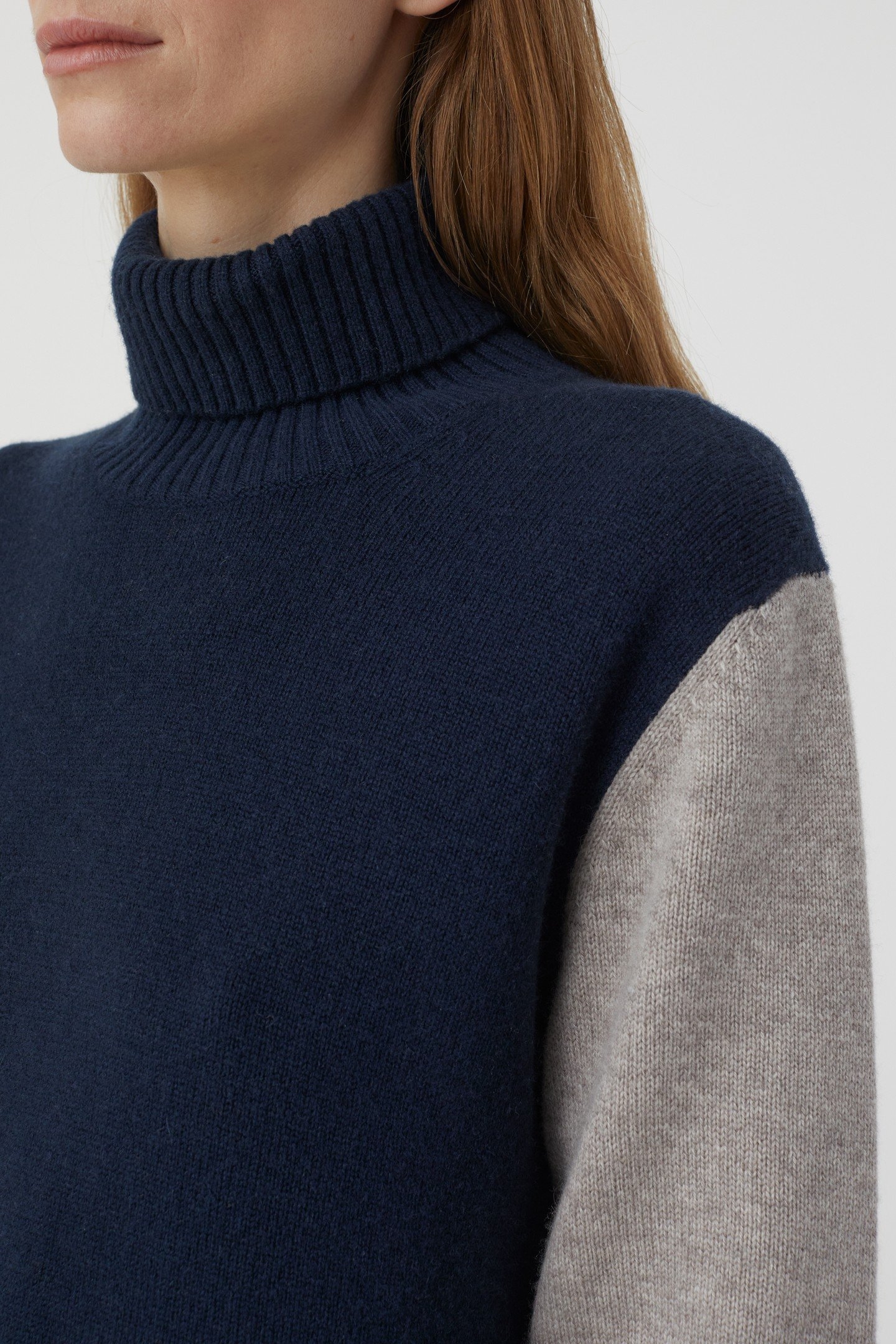 ROLL NECK LONG SLEEVE KNITS SPACE BLUE 6