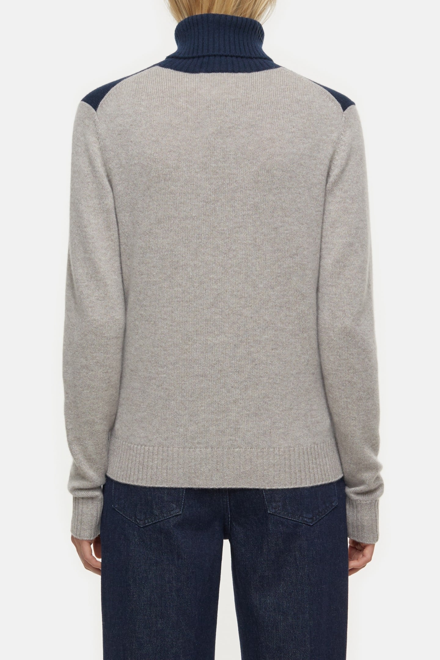 ROLL NECK LONG SLEEVE KNITS SPACE BLUE 4