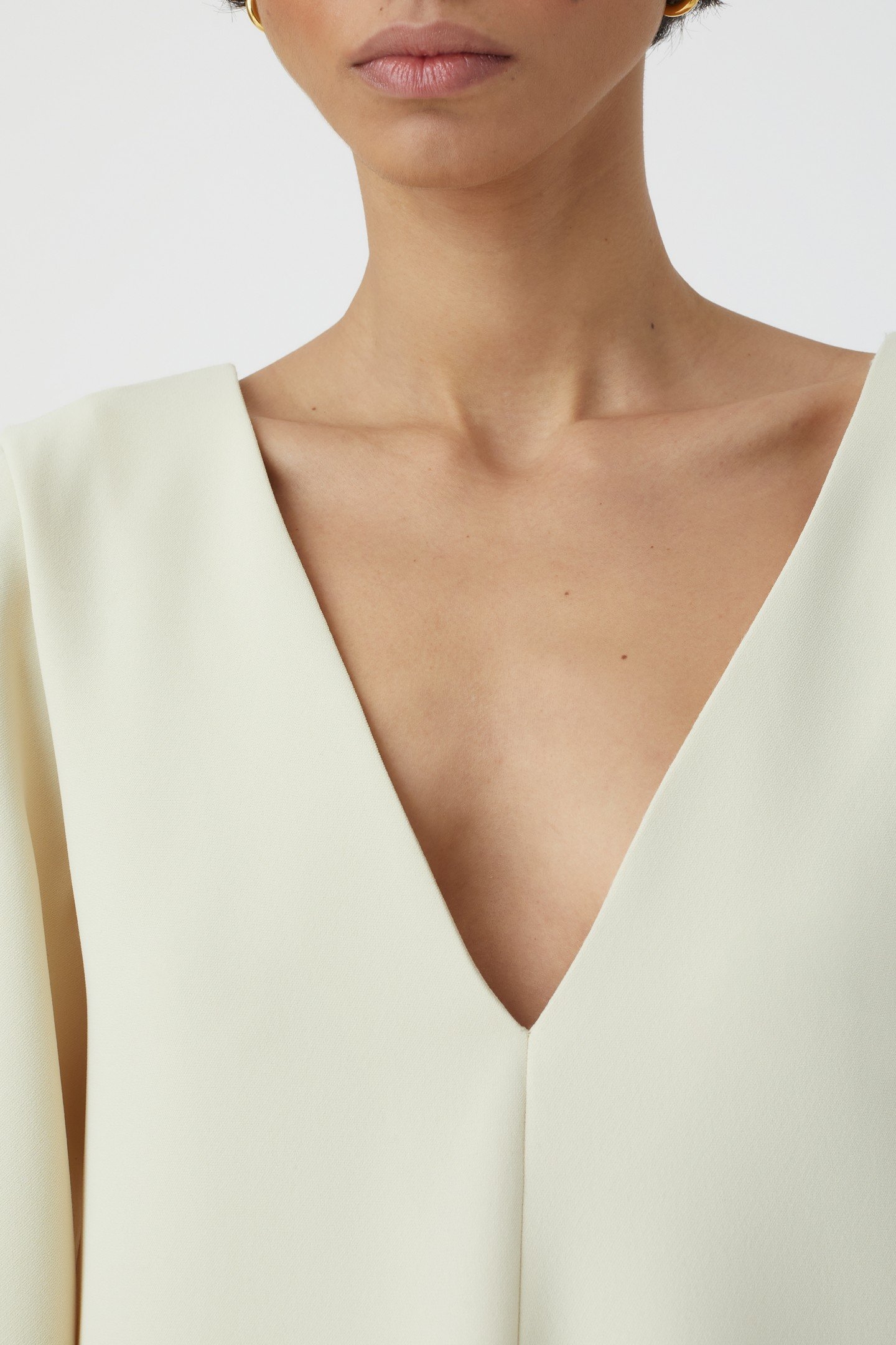 DEEP NECK LONG SLEEVE DRESS SHELL 6