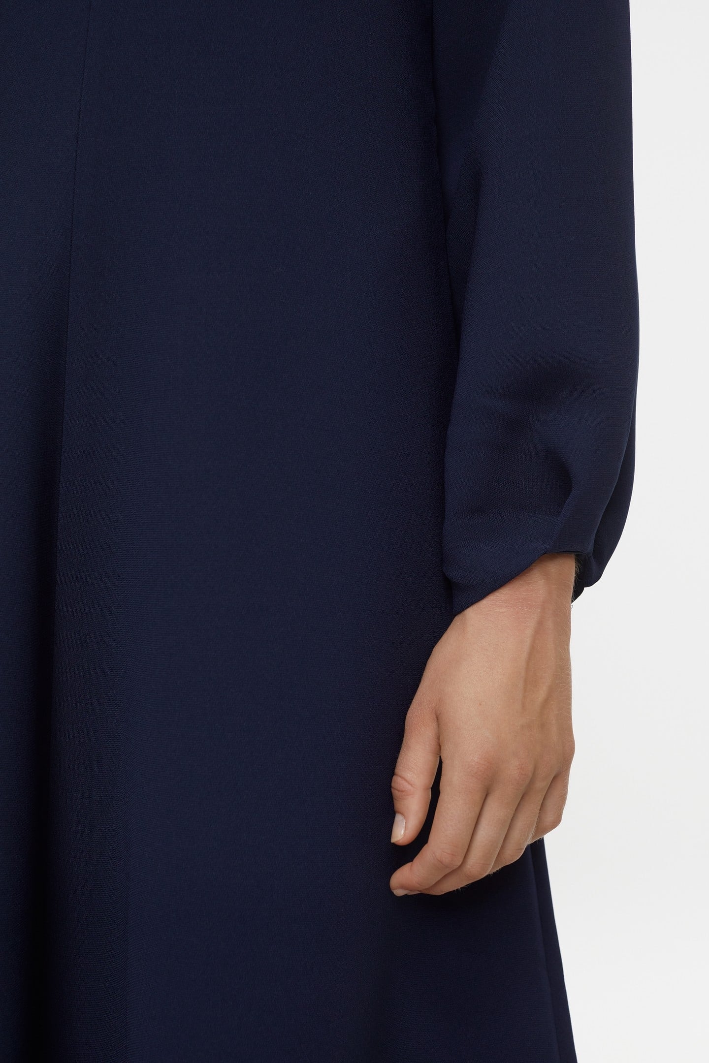 DEEP NECK LONG SLEEVE DRESS DARK NIGHT 7