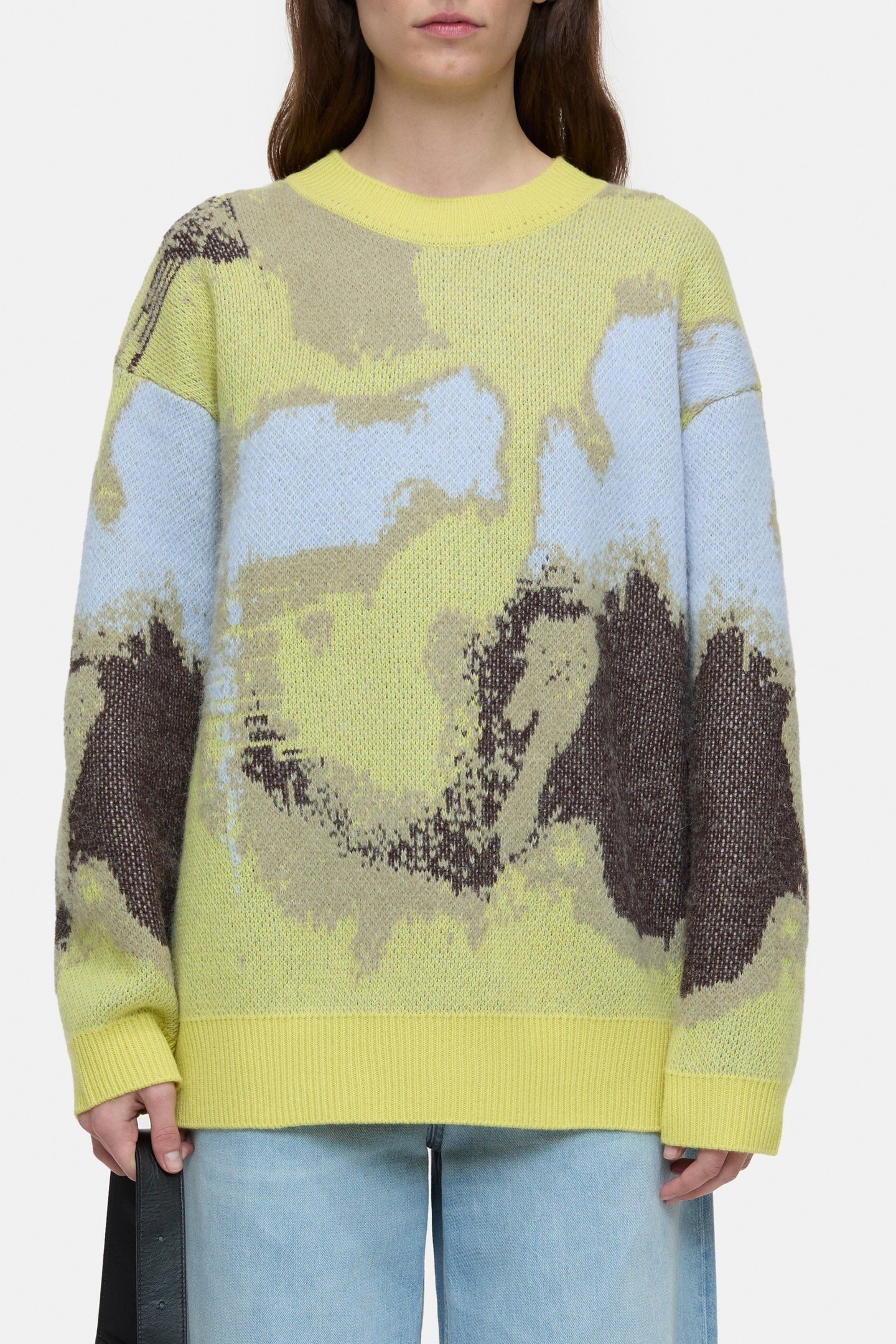 CREW NECK LONG SLEEVE KNITS PRIMARY YELLOW 1