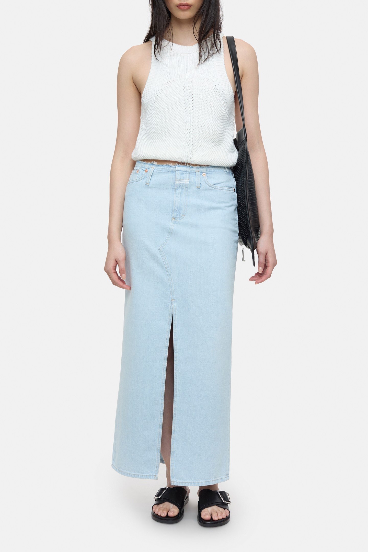 LONG 5-POCKET SKIRT LIGHT BLUE 2