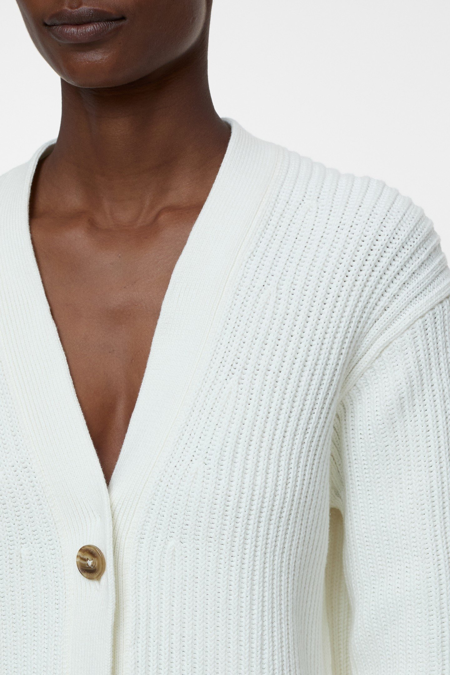 WRAP CARDIGAN LONG SLEEVES KNITS IVORY 2