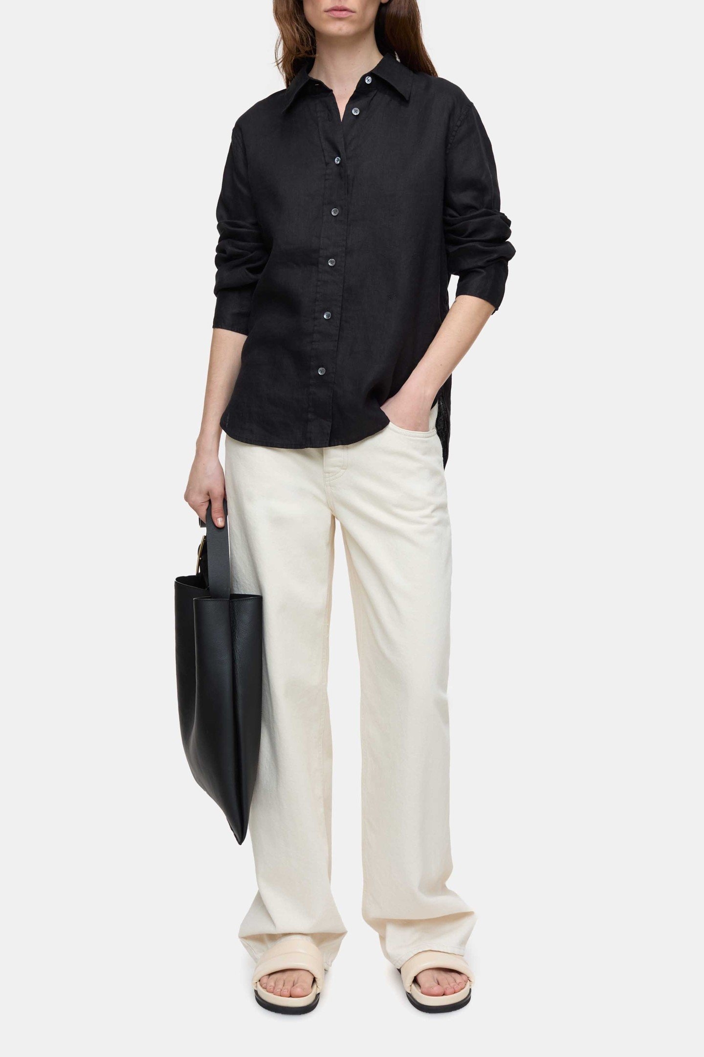 STRAIGHT FITTED SHIRT & BLOUSES BLACK 2