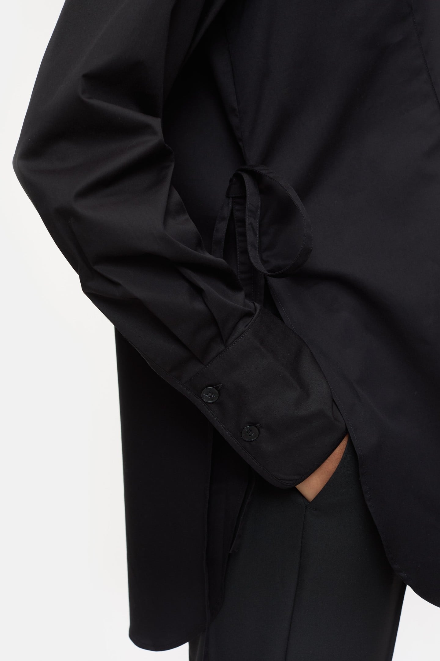 ELONGATED SHIRT & BLOUSES BLACK 4