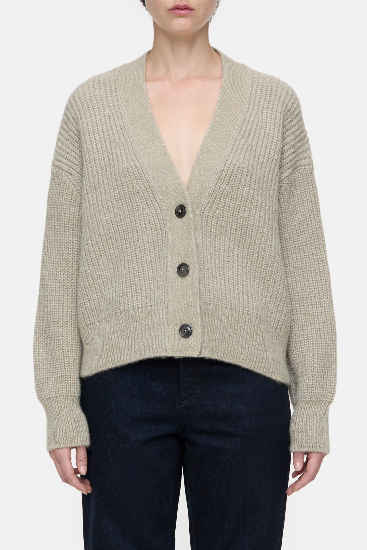 BOXY CARDIGAN KNITS SABBIA BEIGE 1