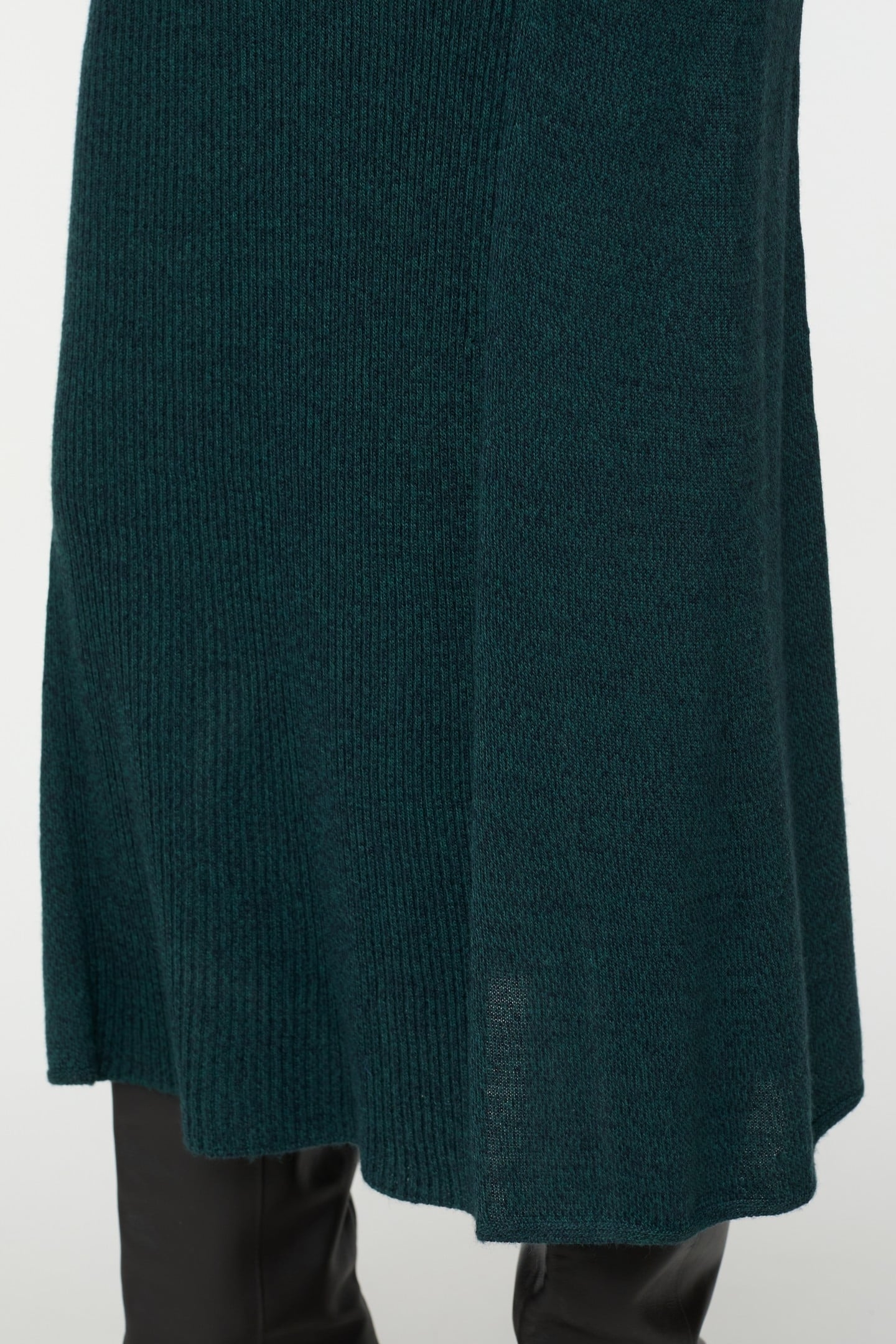 LONG SLEEVE RIB DRESS PINI GREEN 4