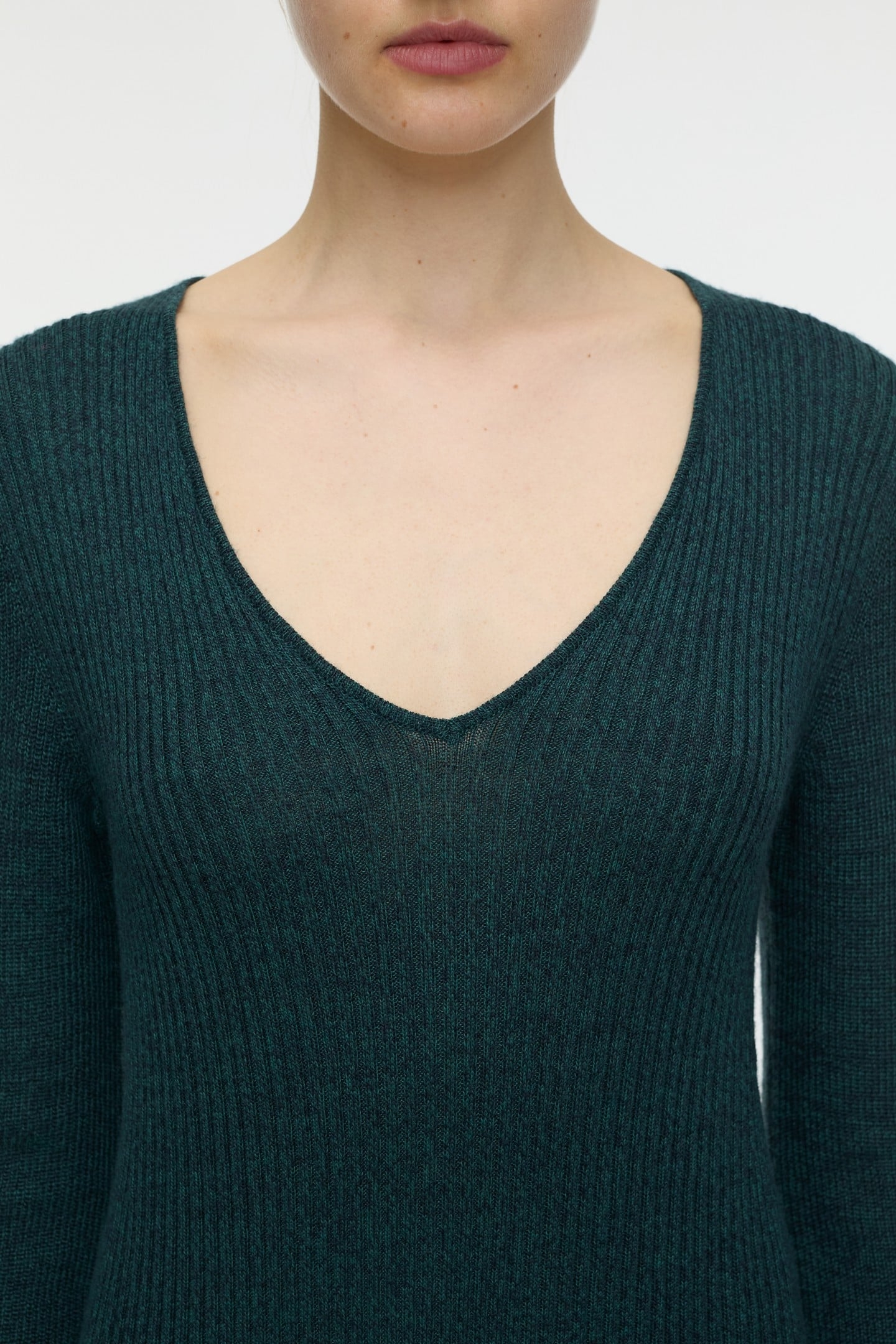 LONG SLEEVE RIB DRESS PINI GREEN 5