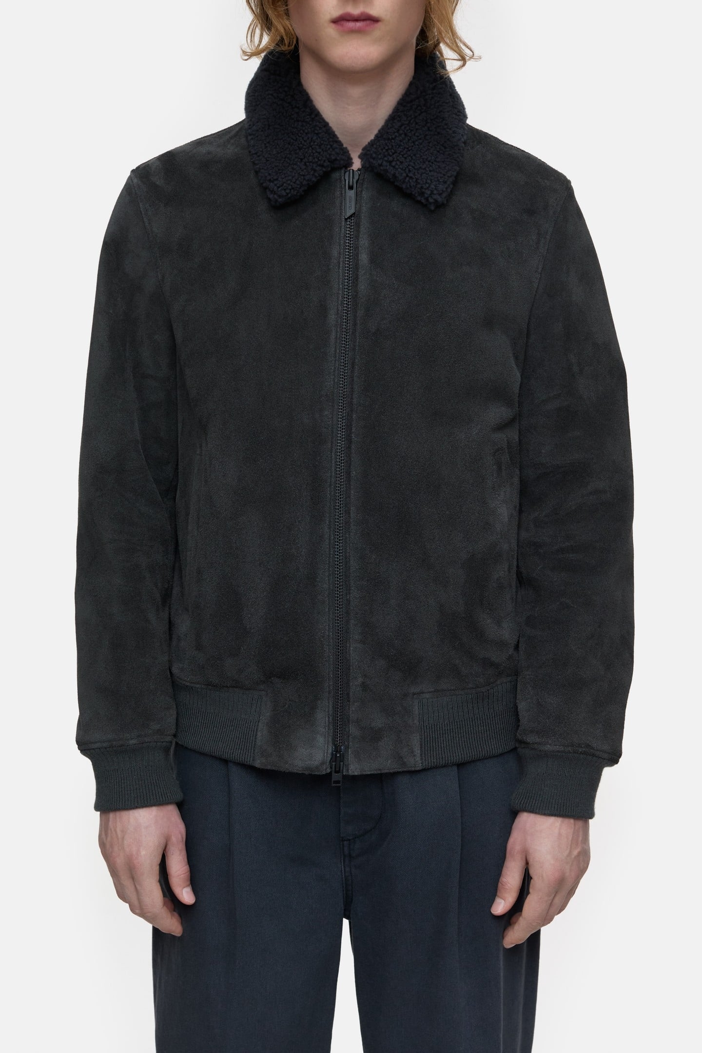 LEATHER JACKET SHADOW BLUE 1