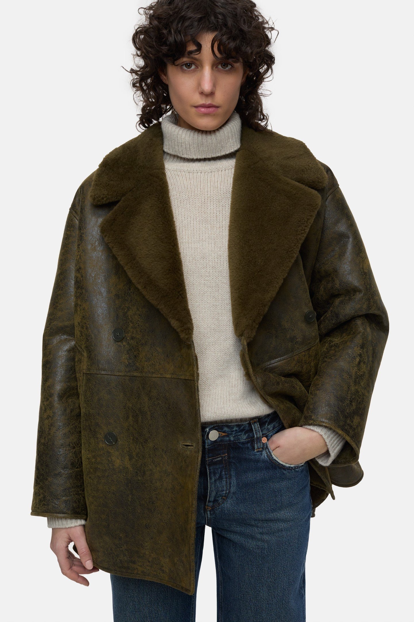 SHEARLING COAT JACKET VER GREEN 1