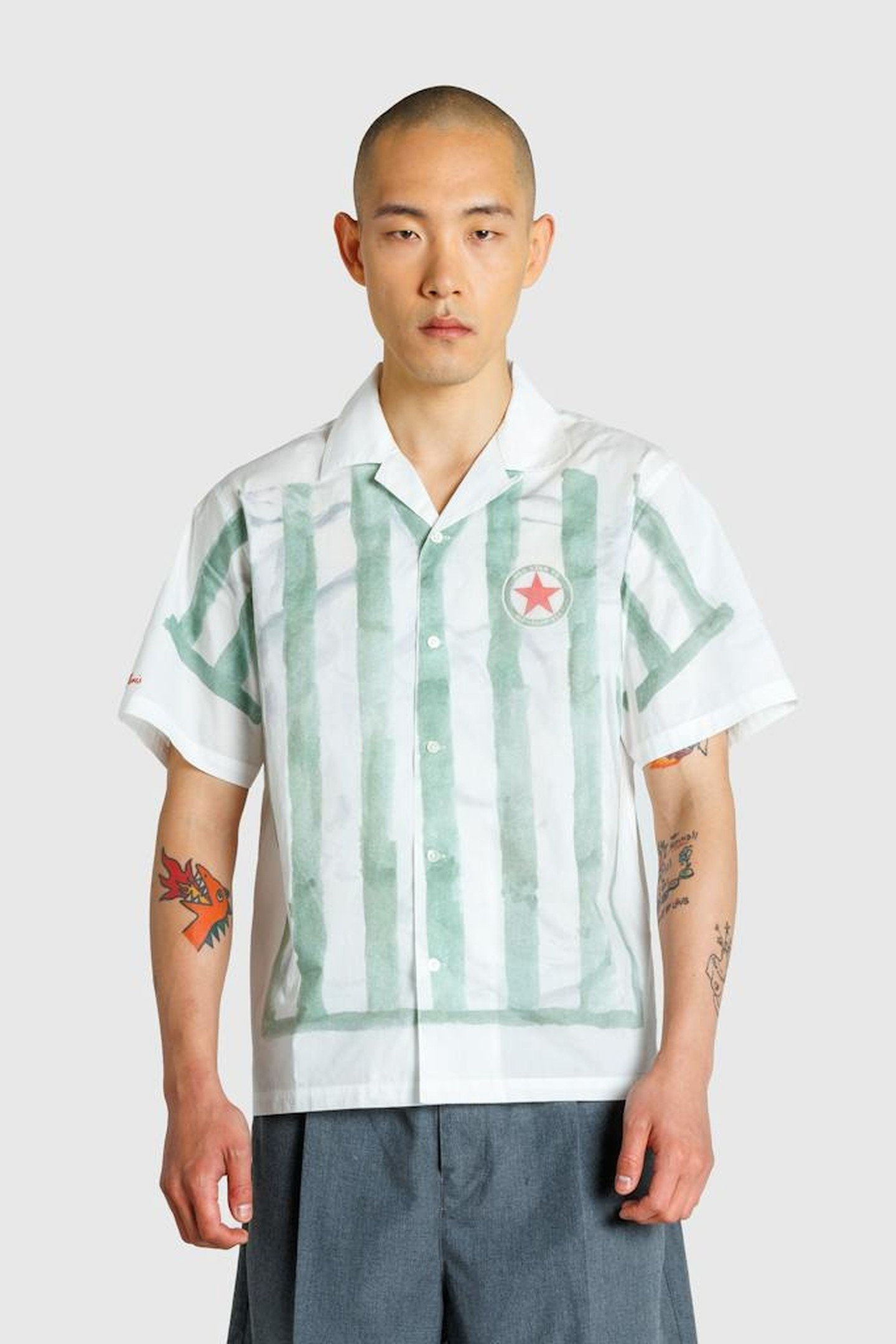 RED STAR X HIGHSNOBIETY – FOOTBALL KIT SHIRT WHITE/GREEN 2