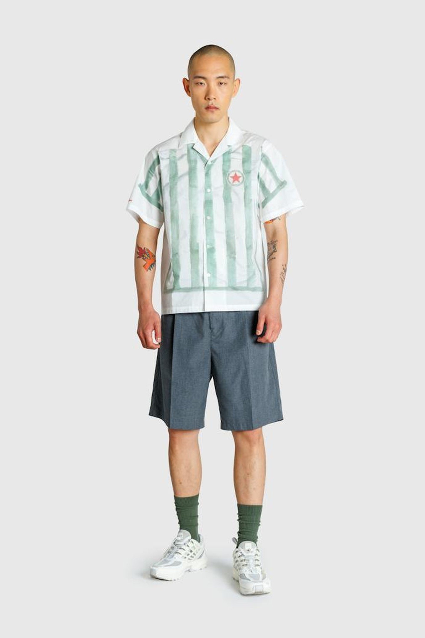 RED STAR X HIGHSNOBIETY – FOOTBALL KIT SHIRT WHITE/GREEN 4