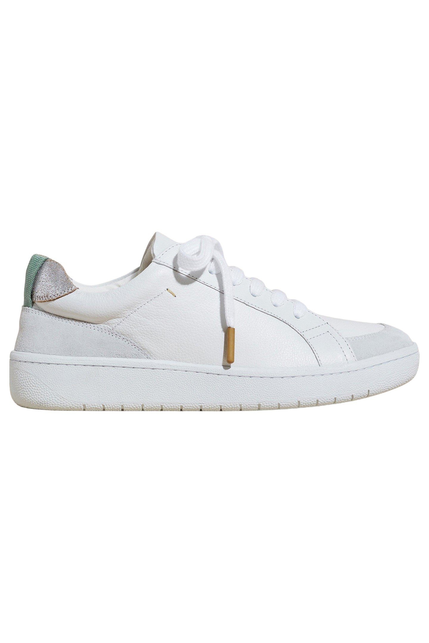 LEATHER SUEDE TRAINER WHITE MULTI 1