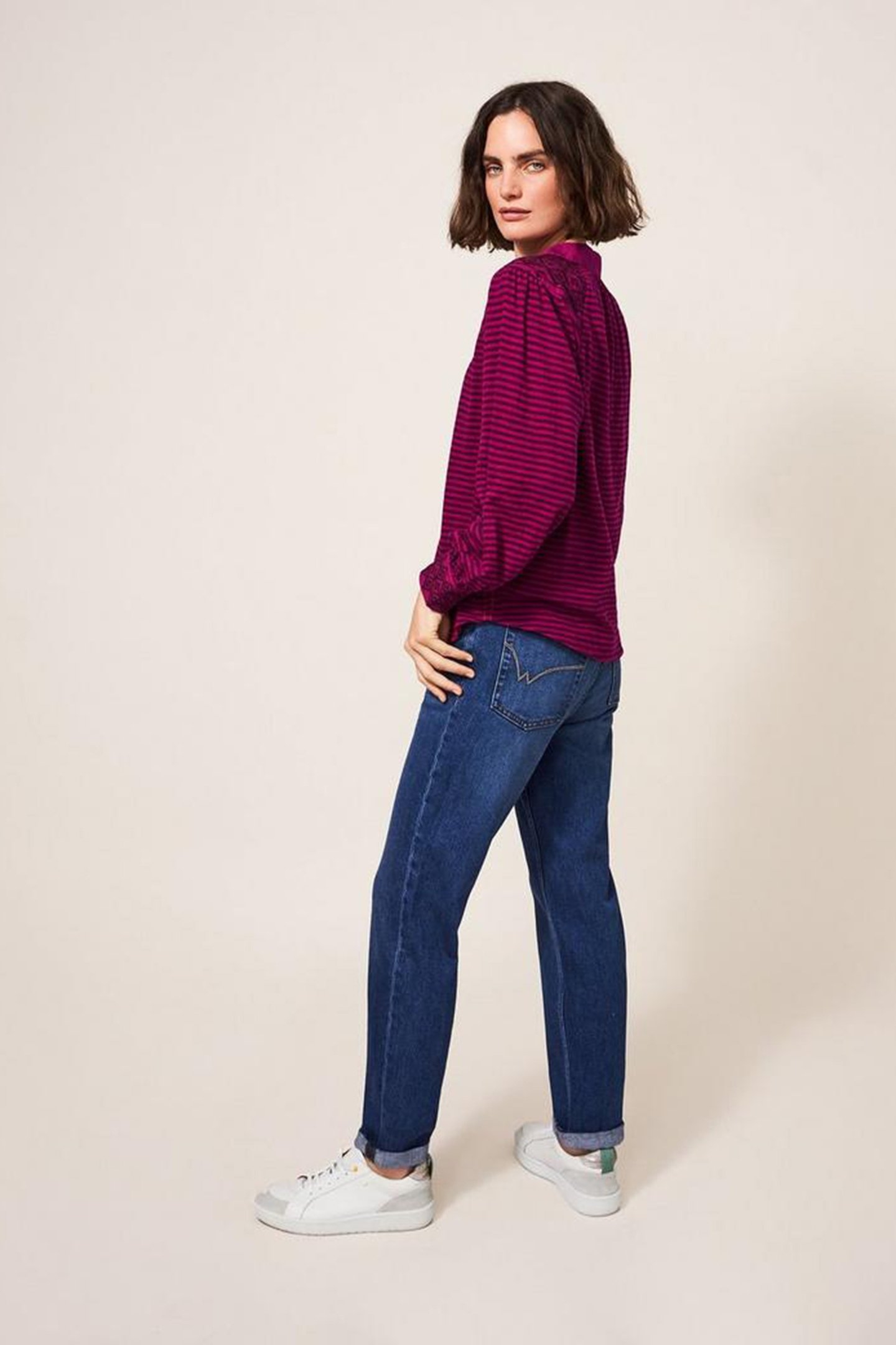 AGNES EMBROIDERED JERSEY SHIRT PINK MLT 8