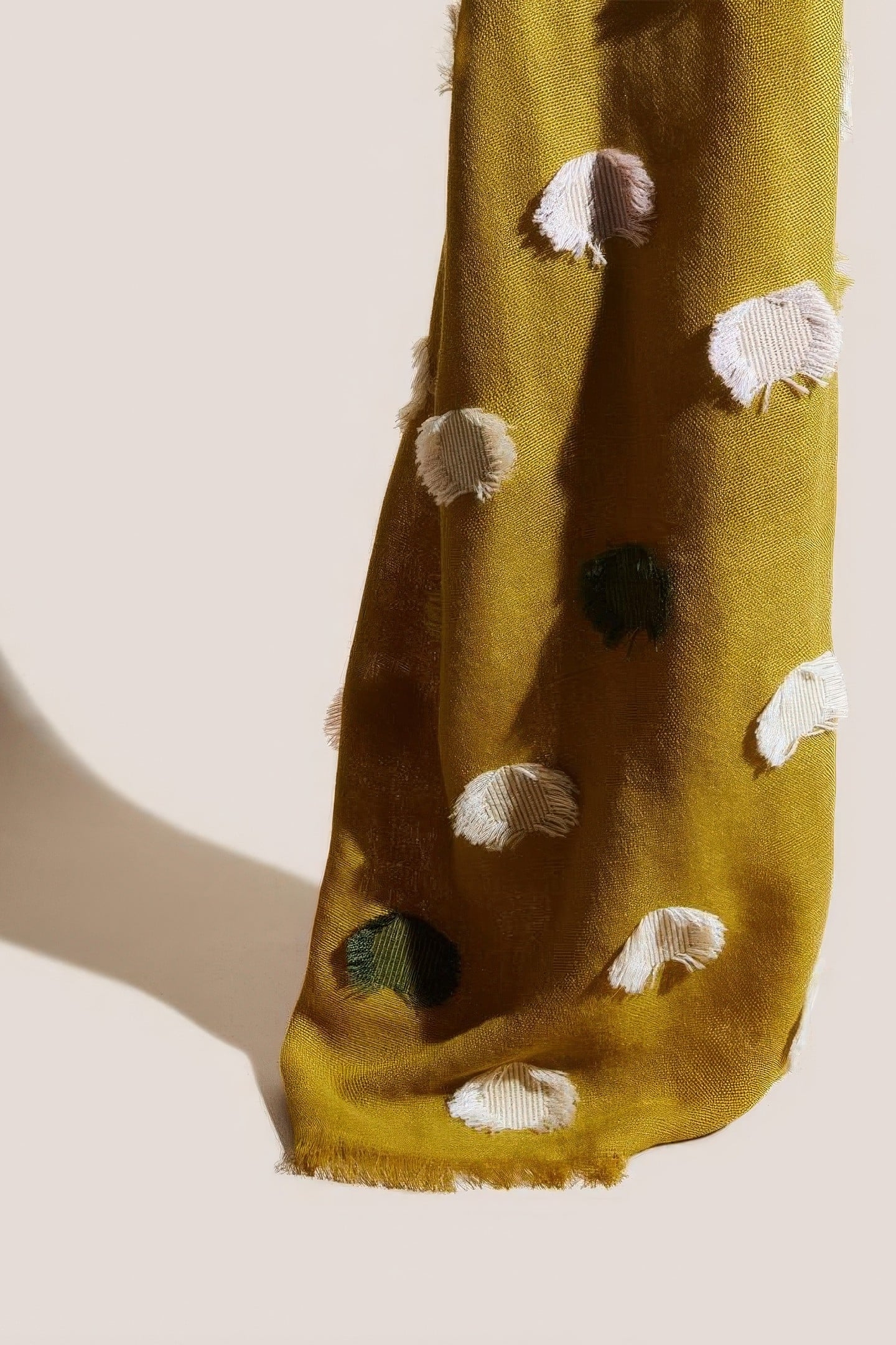 TEXTURE CIRCLE MIDWEIGHT SCARF CHARTREUSE MULTI 7