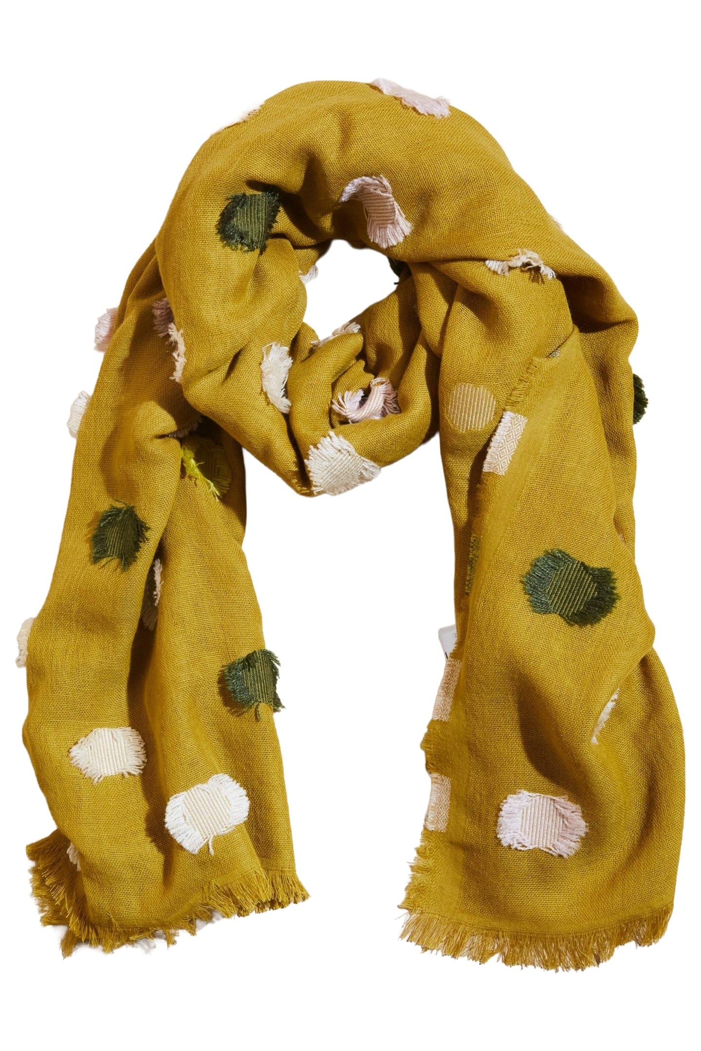 TEXTURE CIRCLE MIDWEIGHT SCARF CHARTREUSE MULTI 3