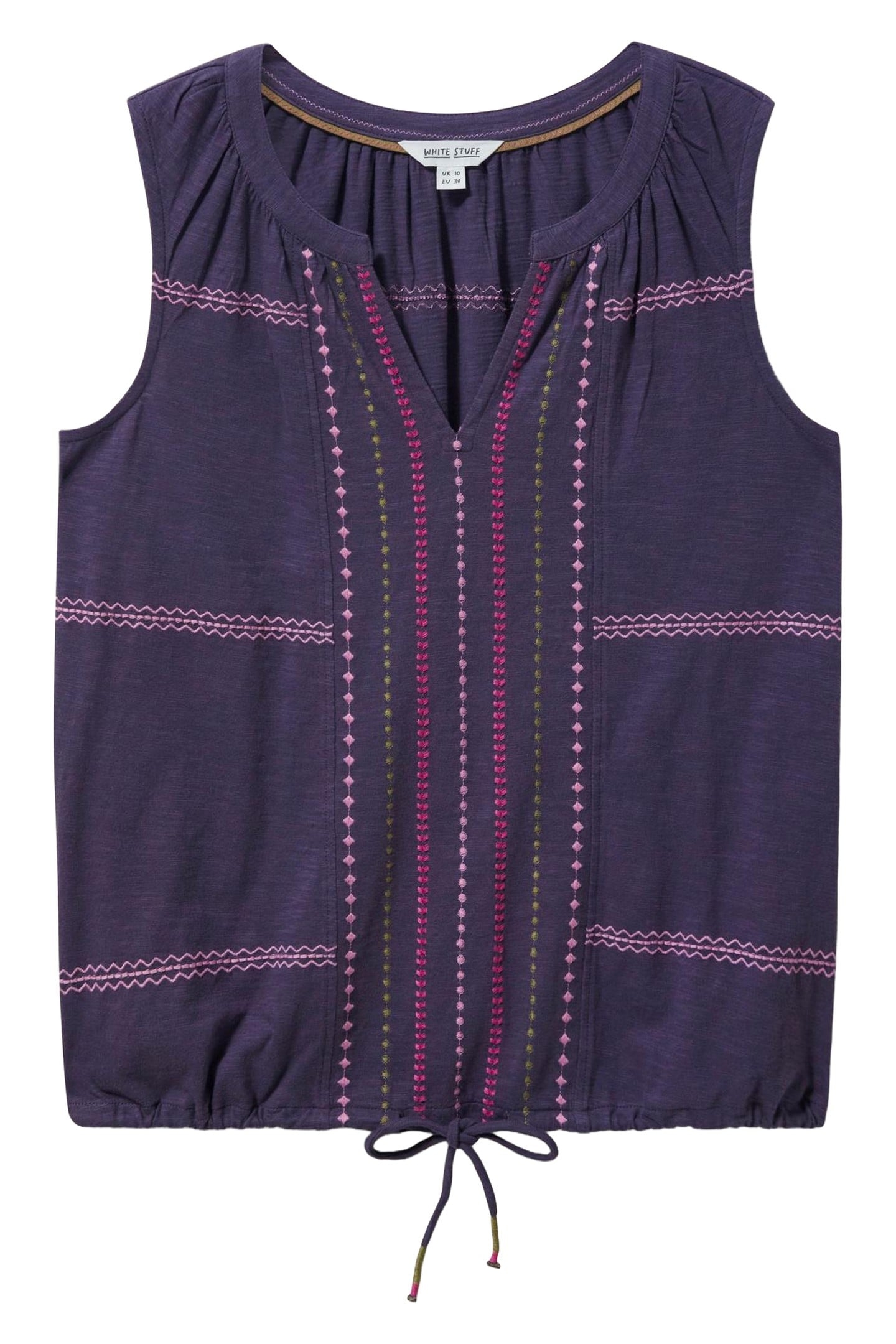 SUNRISE EMBROIDERED VEST PURPLE MULTI 2