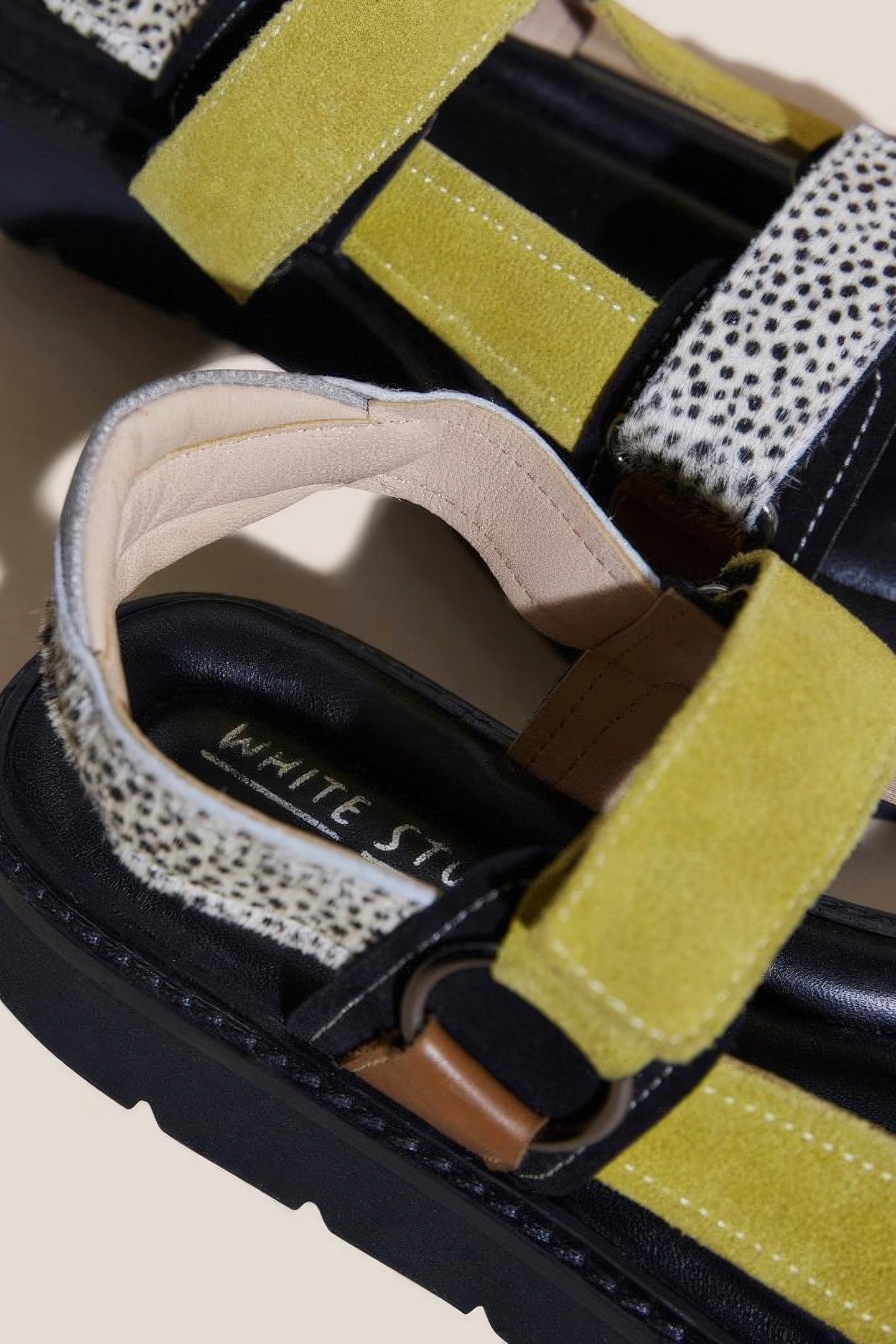 LEATHER TREK SANDAL BLACK MULTI 6
