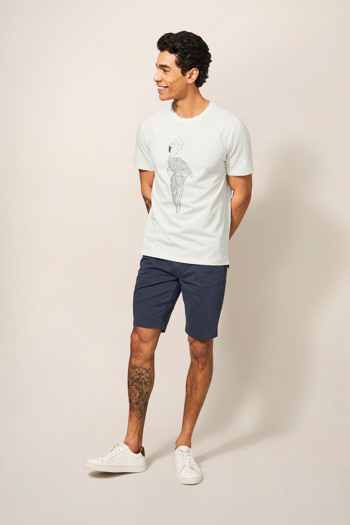 ICE CREAM FLAMINGO GRAPHIC TEE NATURAL WHITE 1
