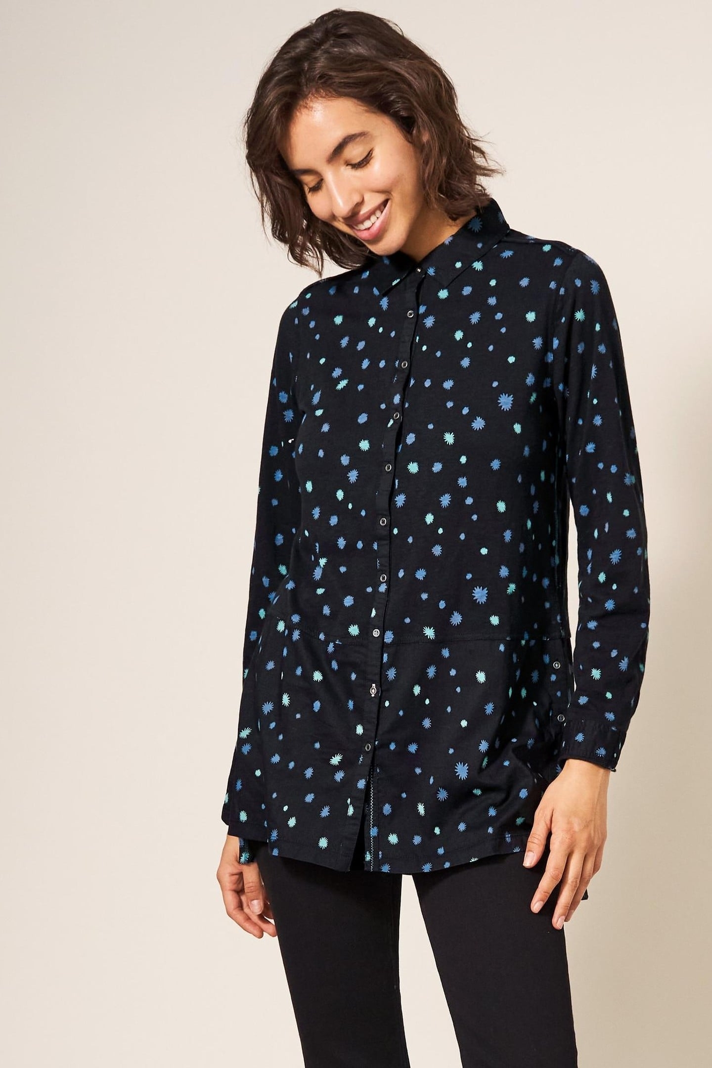 LOTTIE LONGLINE TEAL MULTI 2